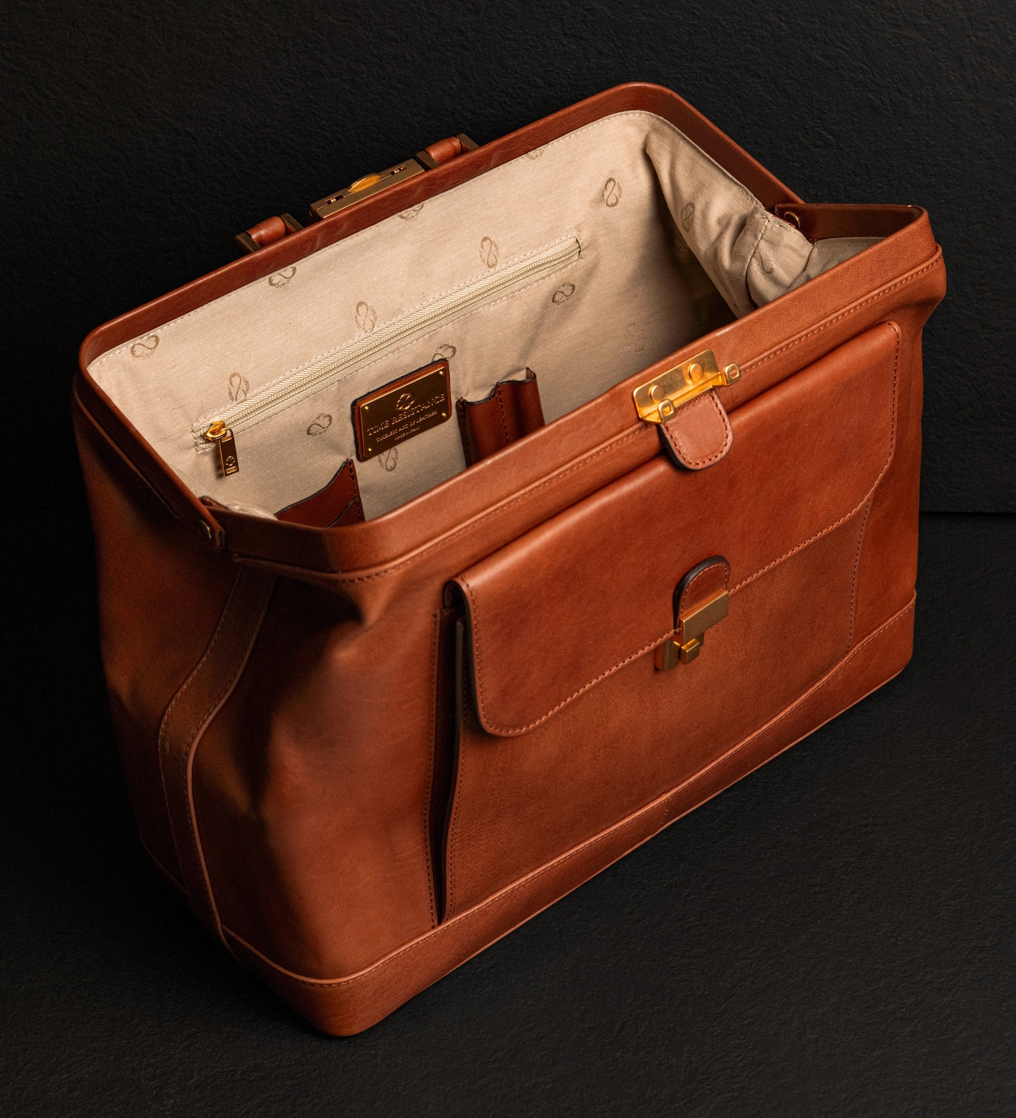 Large Italian Leather Doctor Bag - Hamlet