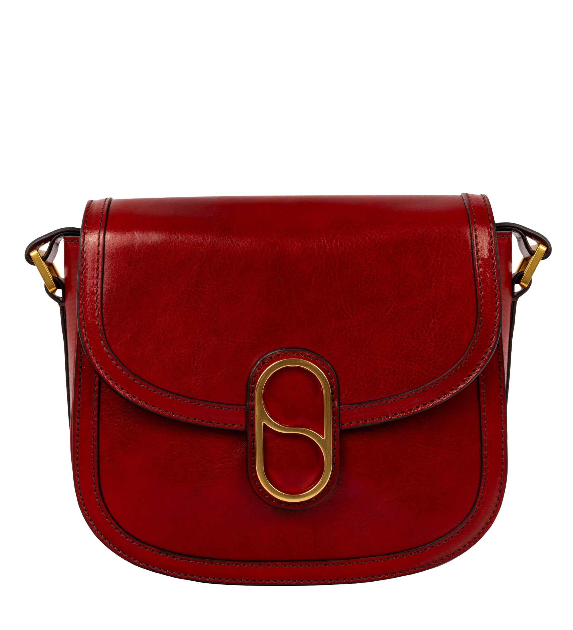 Womens Leather Saddle Bag - Villette