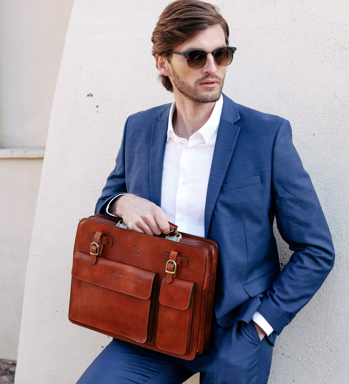 Leather Large Satchel Bag Briefcase - The Prophet