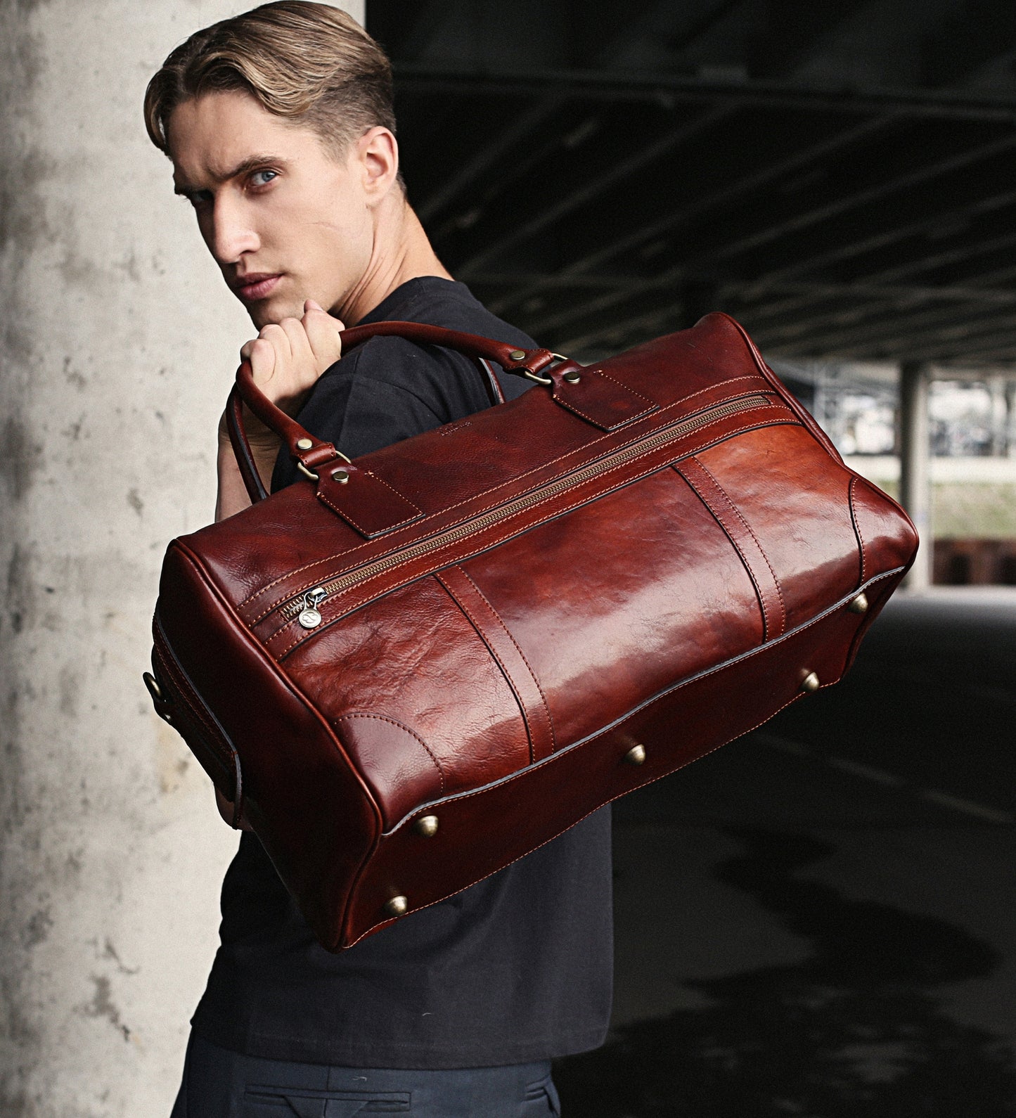 Leather Duffel Bag - To the Lighthouse