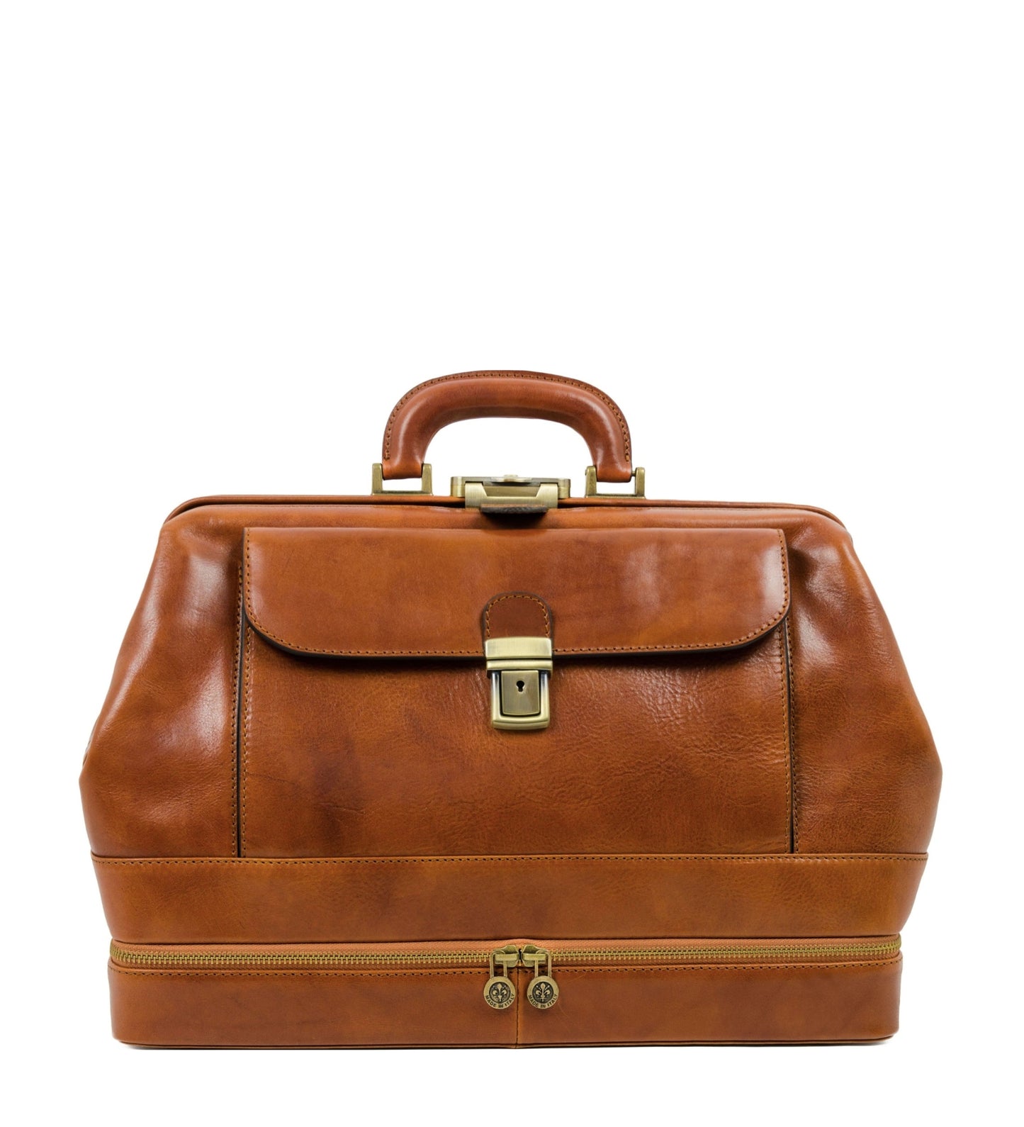 Large Italian Leather Doctor Bag - The Master and Margarita