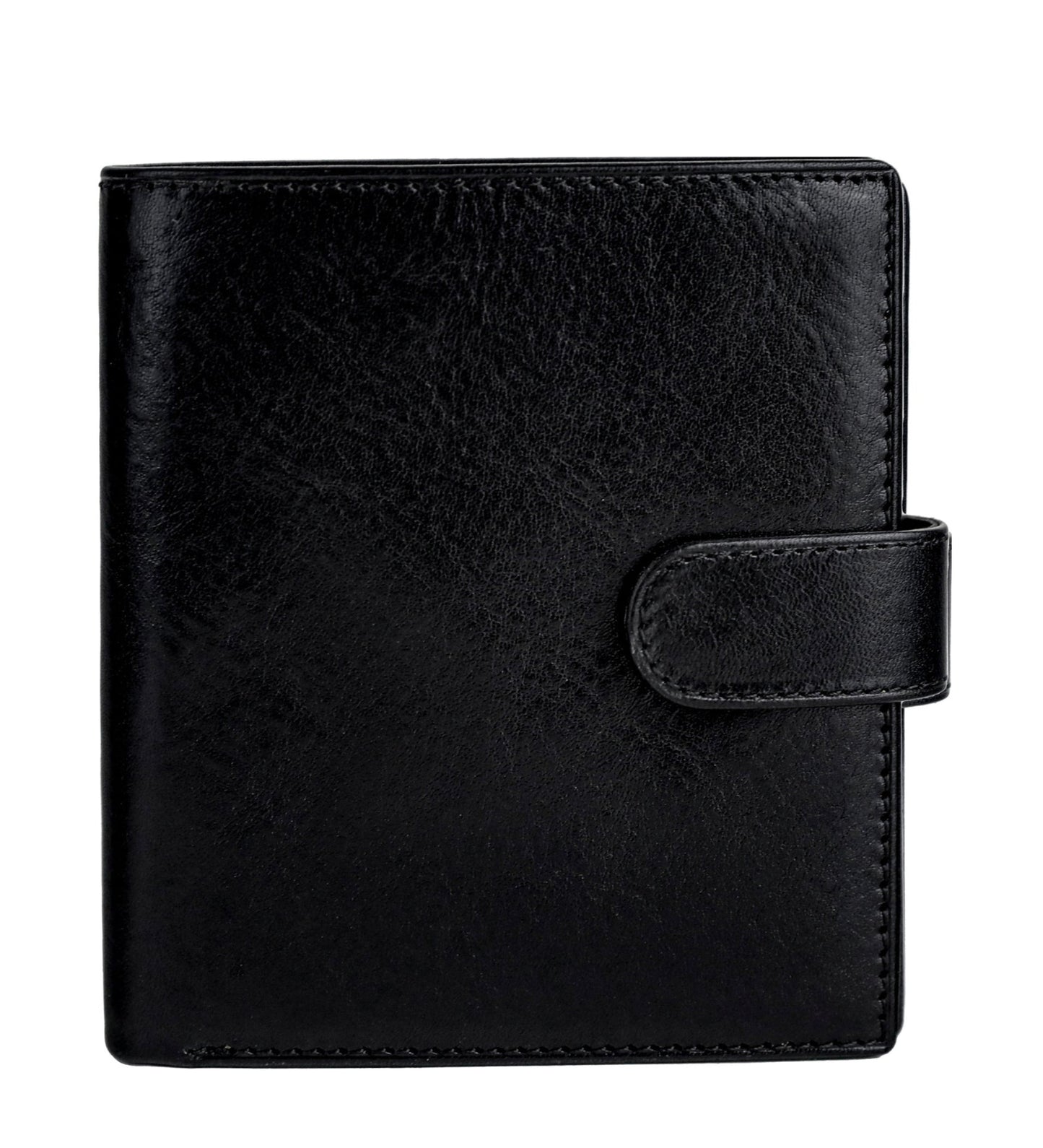 Leather Bifold Wallet with a Snap Closure - Ironweed