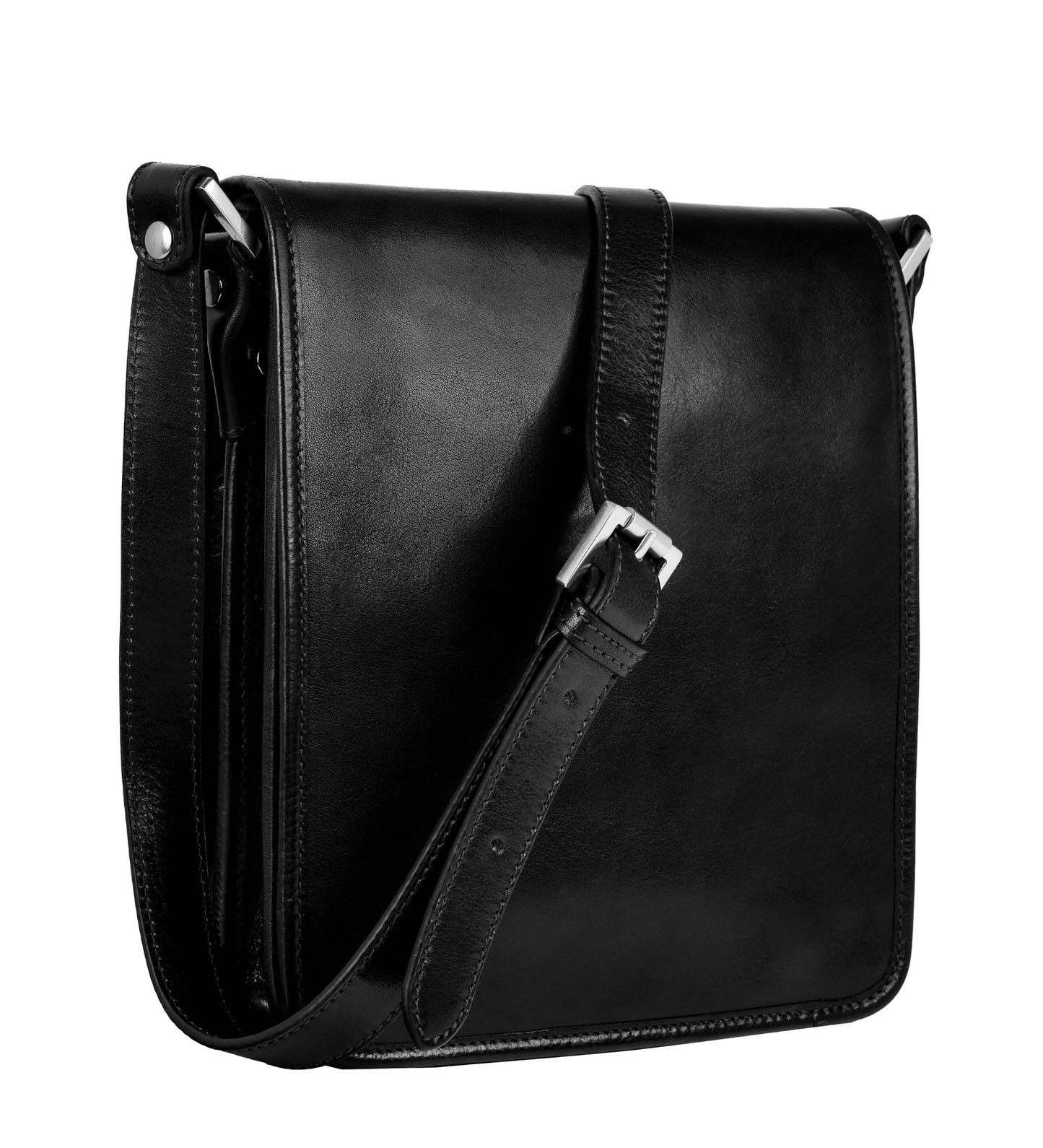 Small Leather Messenger Bag - On The Road