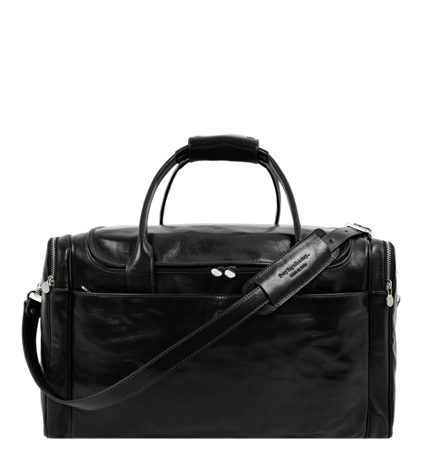 Large Italian Leather Duffel Bag - The Hitchhikers Guide to the Galaxy