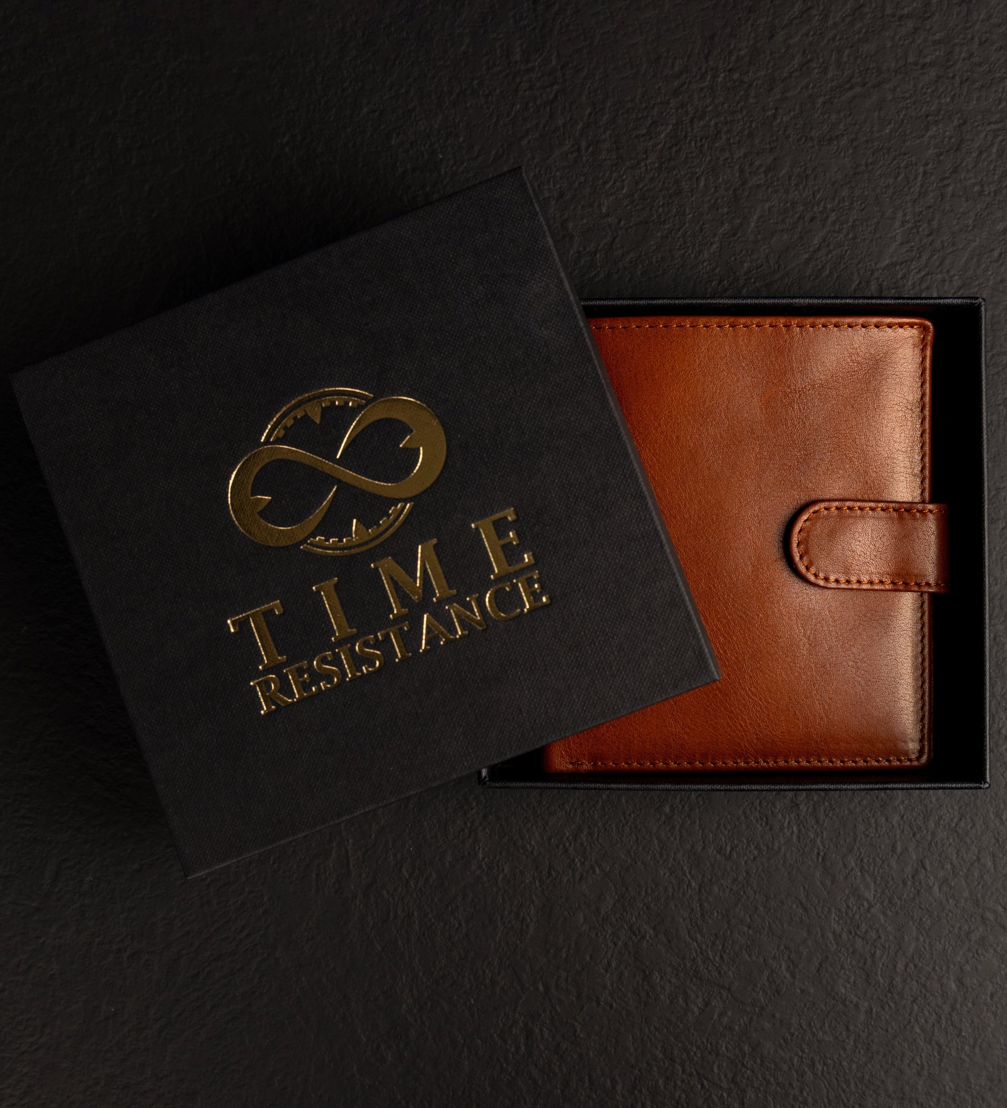 Leather Bifold Wallet with a Snap Closure - Ironweed