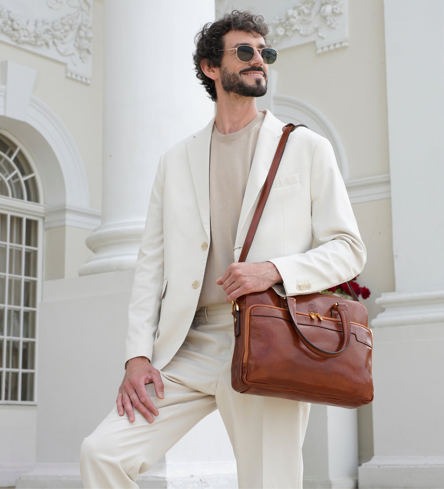 Leather Briefcase Laptop Bag - Orlando