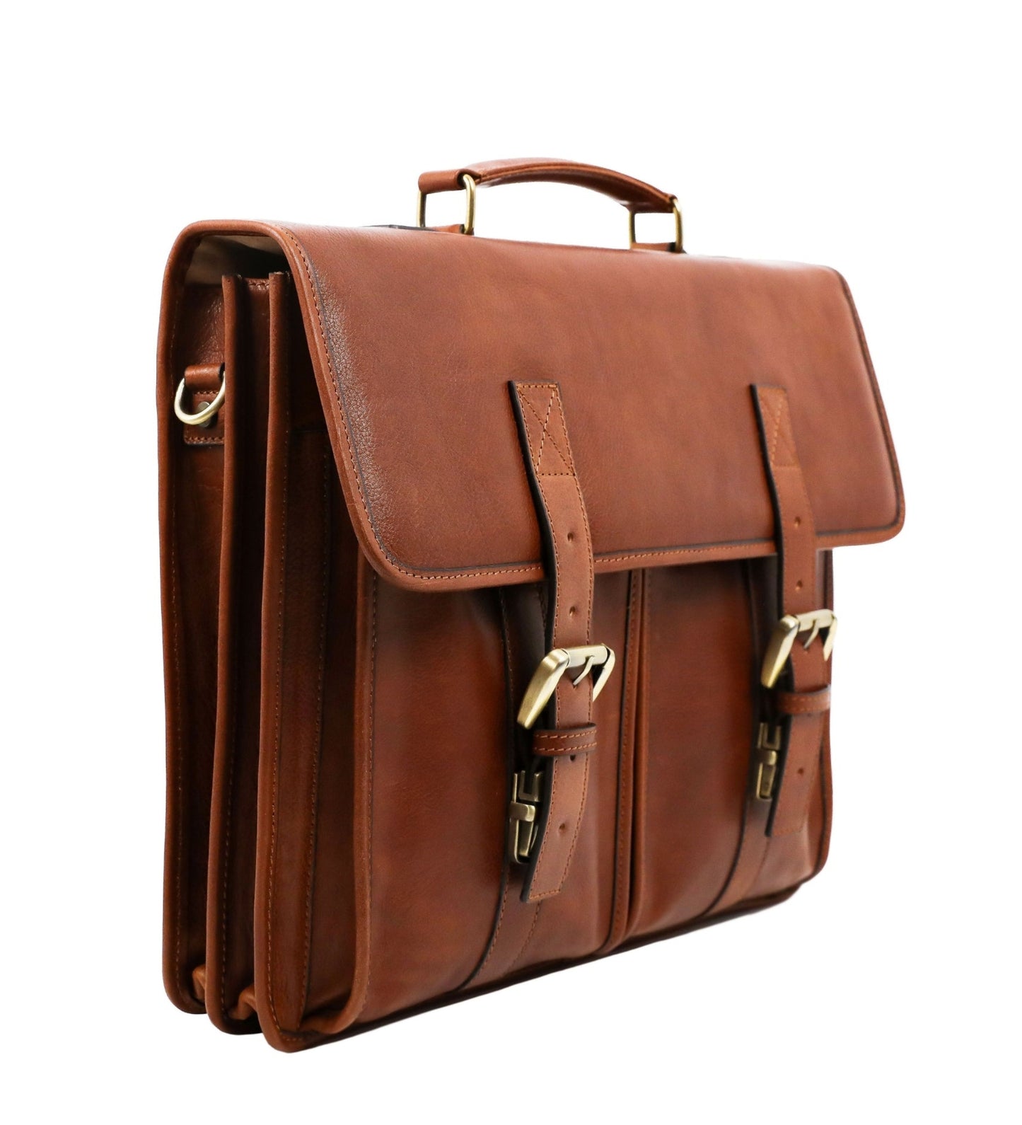 Leather Briefcase Satchel Bag - The Time Machine