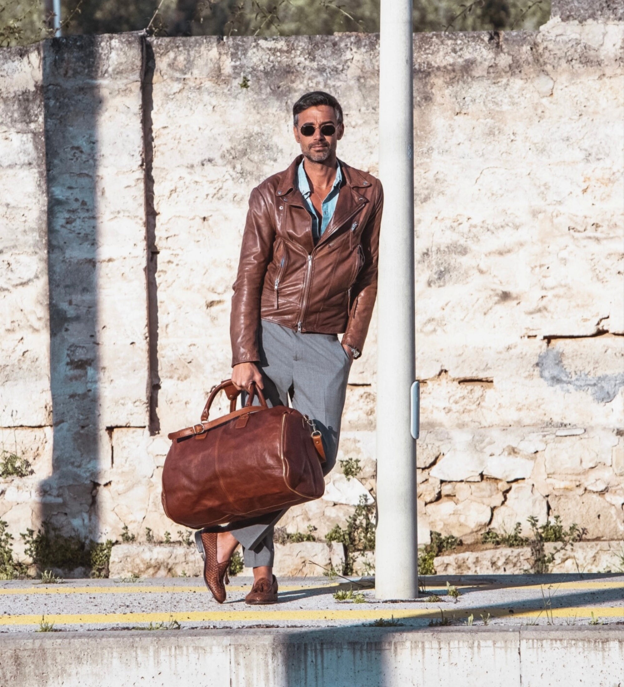 Leather Garment Bag, Duffel Bag - Paradise Lost