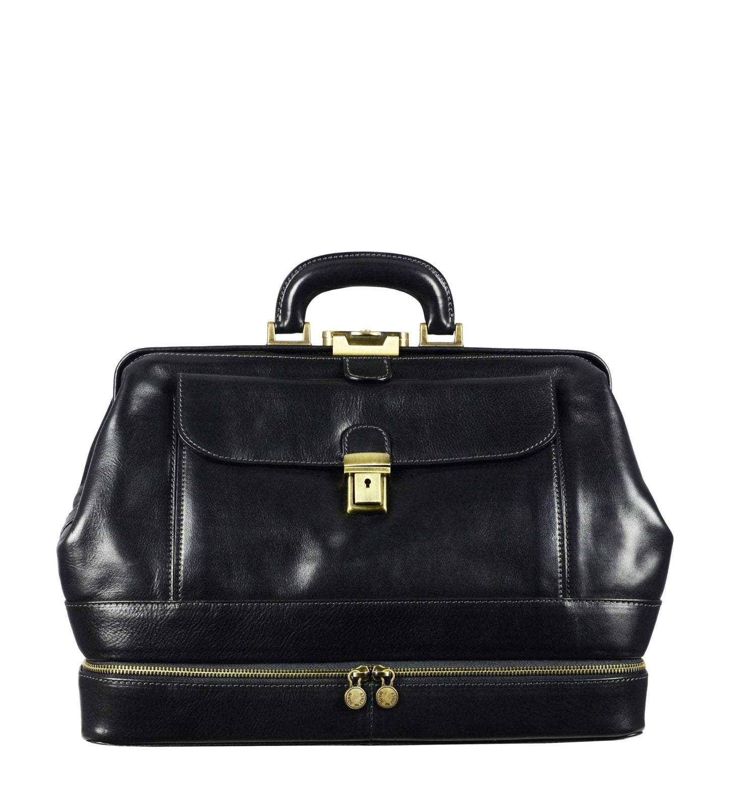 Large Italian Leather Doctor Bag - The Master and Margarita