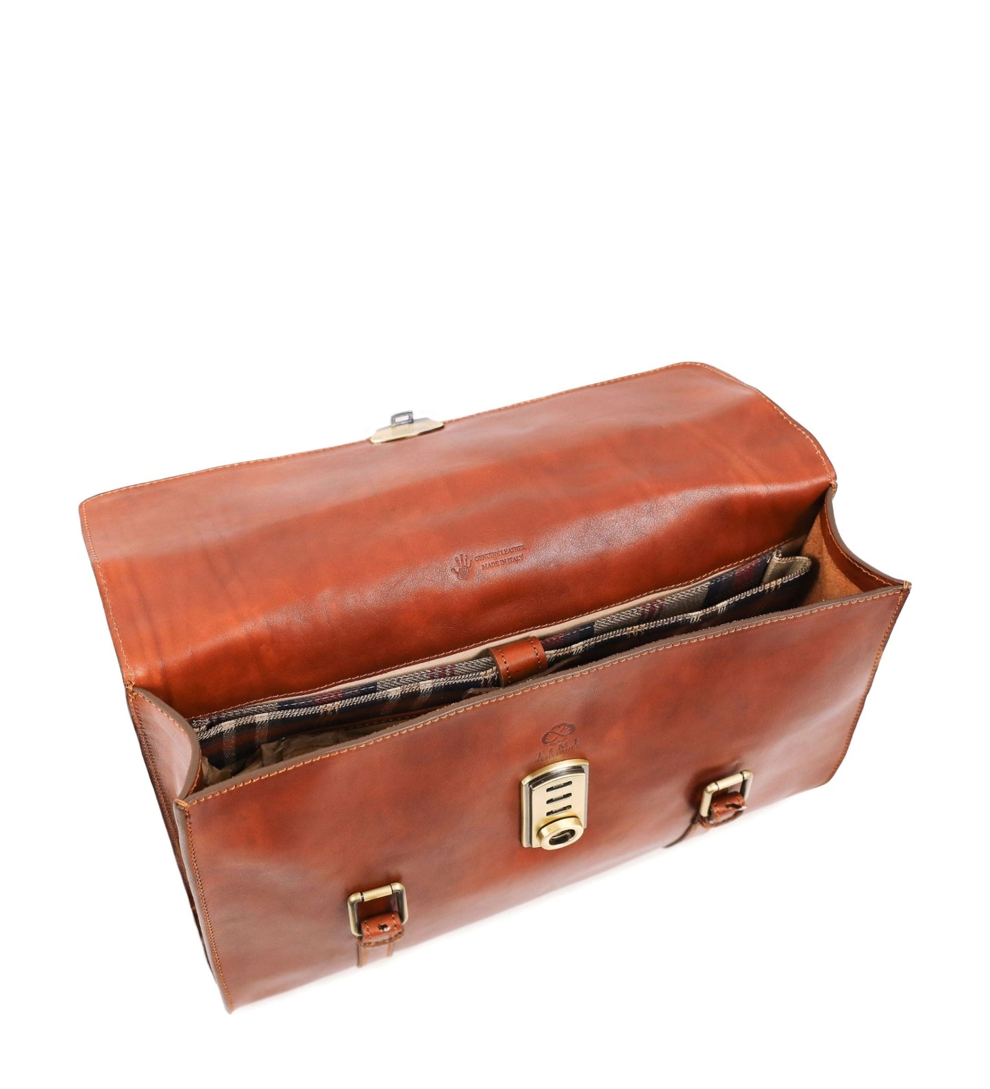 Leather Belted Briefcase, Convertible Backpack - The Glass Menagerie