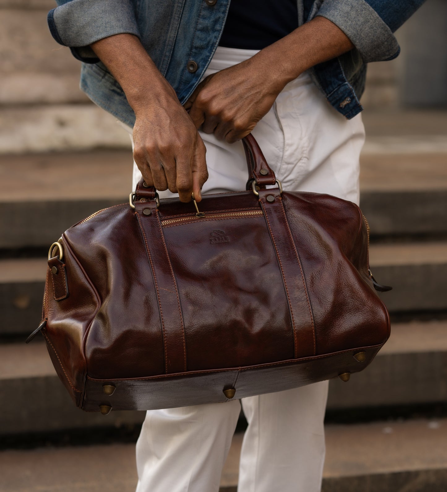 Small Leather Overnight Bag, Duffel Bag - The Ambassadors