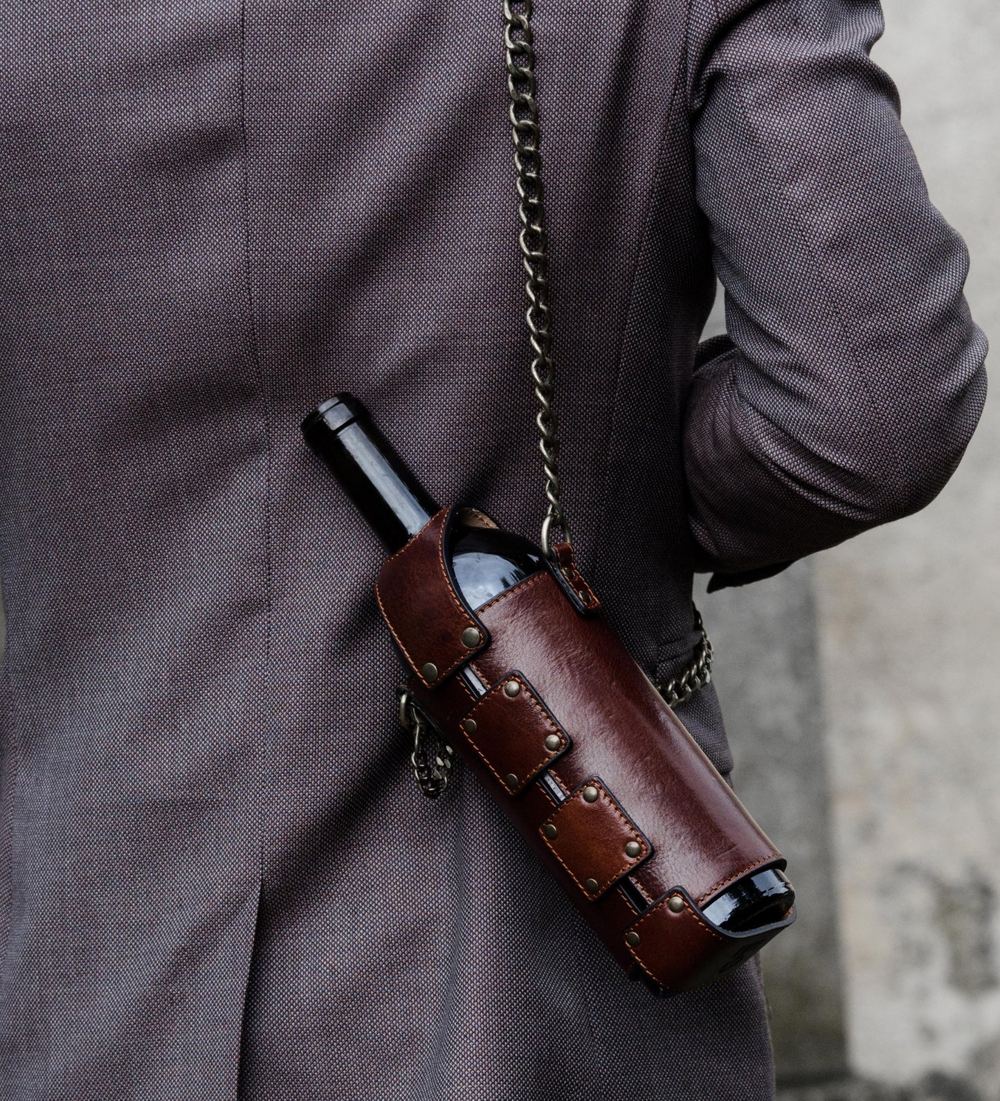 Leather Wine Tote - Saving Grapes