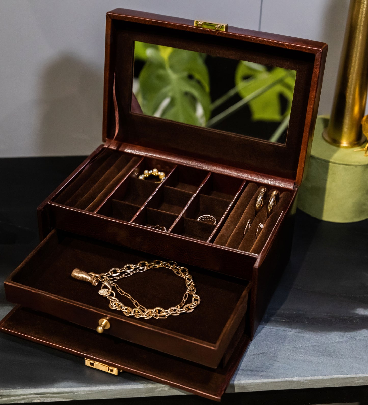 Leather Jewelry Box for Women - Beloved