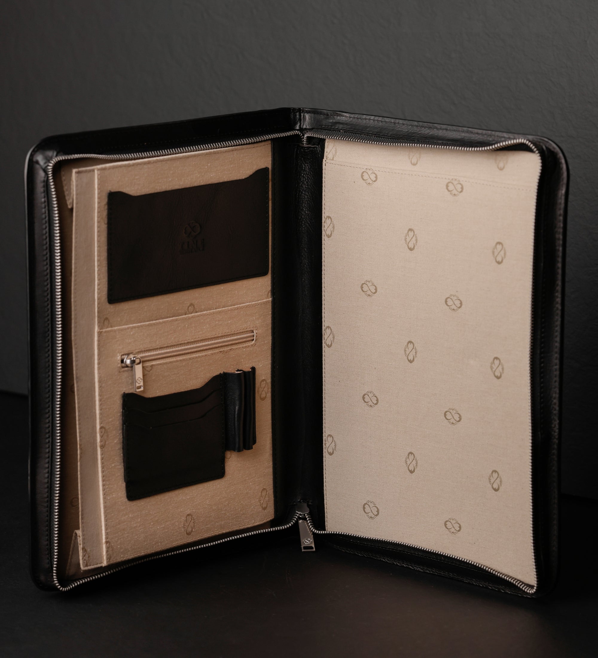 Womens Leather A4 Documents Folder Organizer - Candide