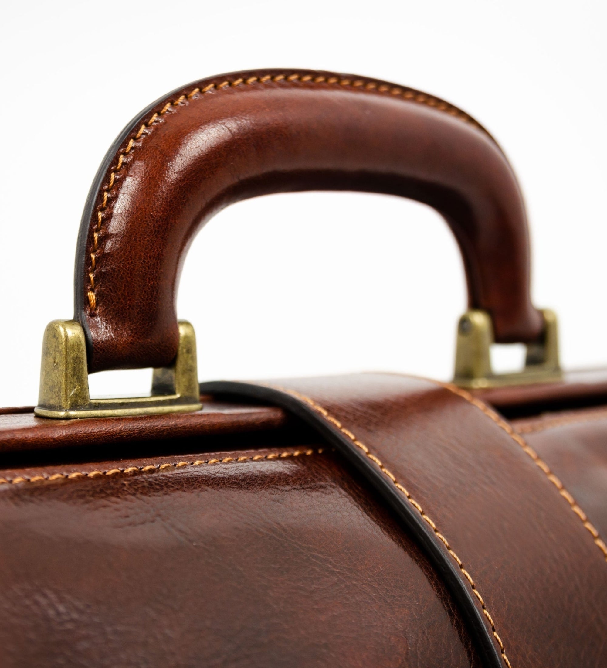 Brown Large Leather Doctor Bag for Women - Mrs Dalloway