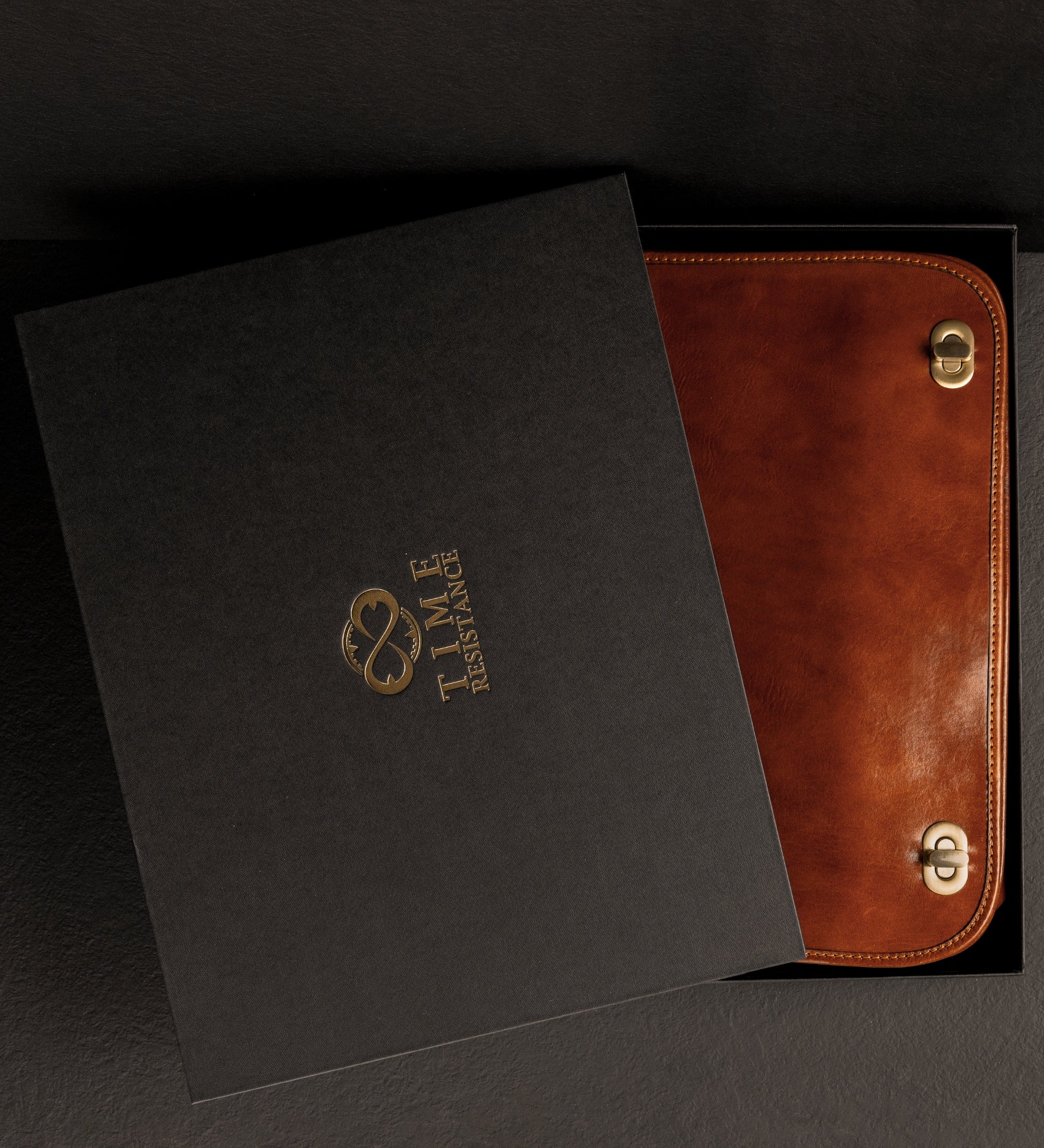 Leather Briefcase Laptop Bag - Illusions