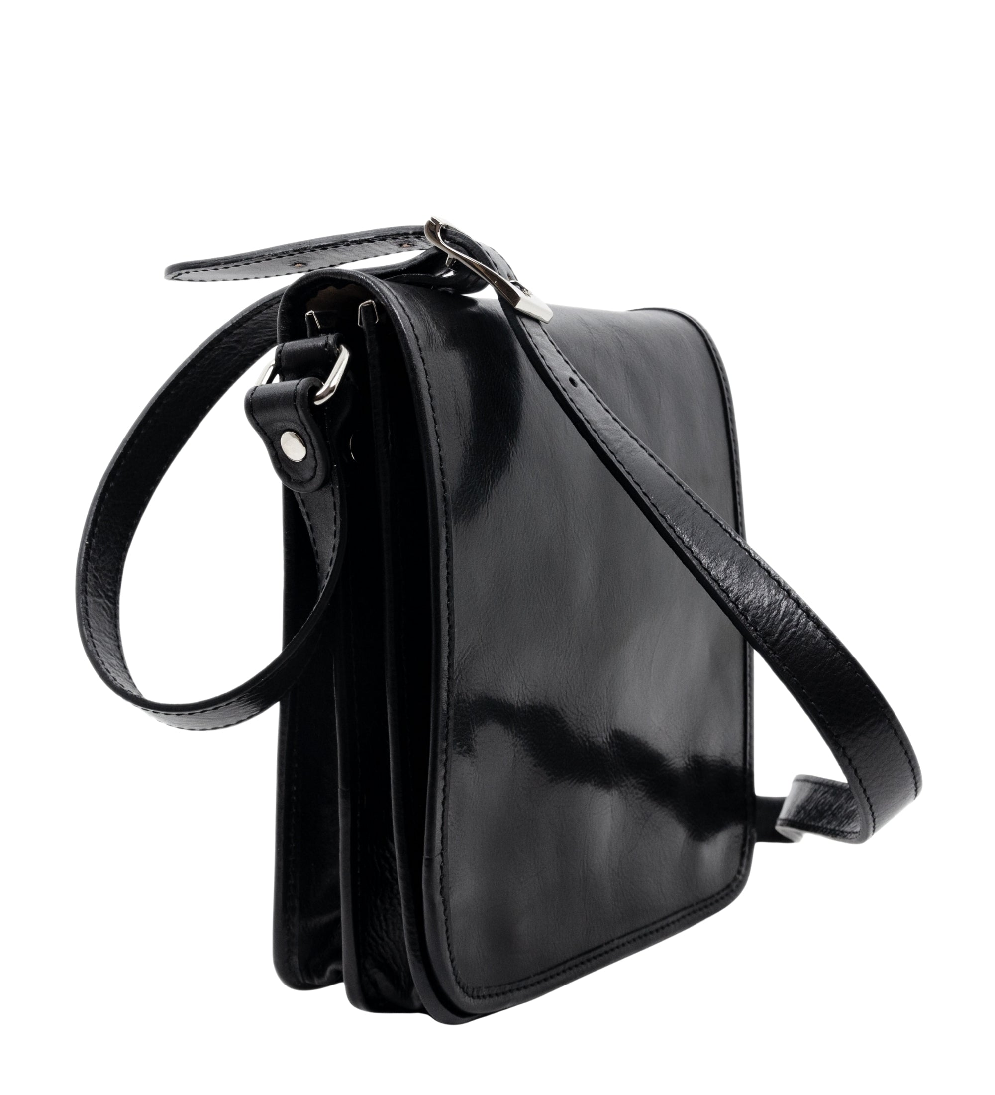 Small Leather Messenger Bag - On The Road