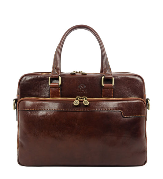 Leather Briefcase Laptop Bag - Orlando