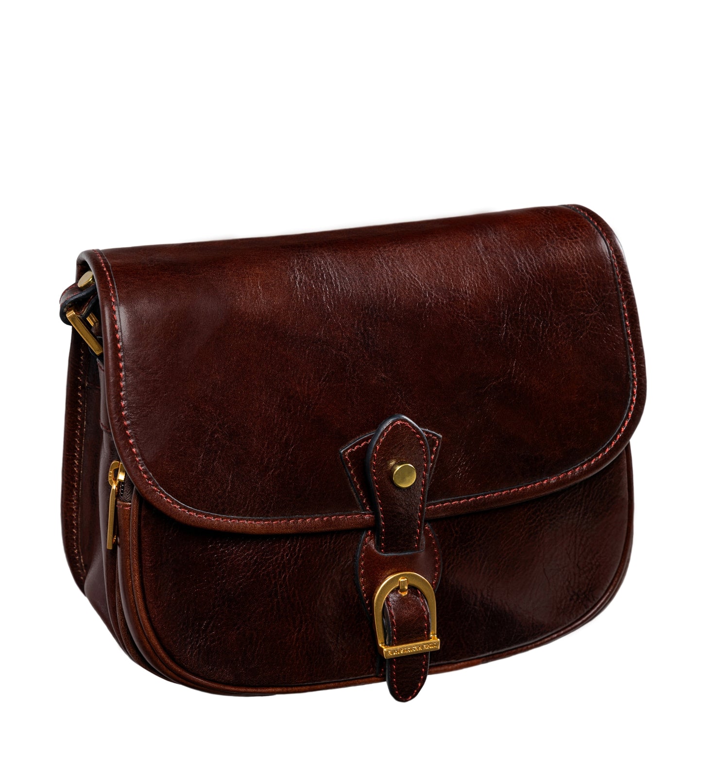 Womens Leather Saddle Bag - Women In Love