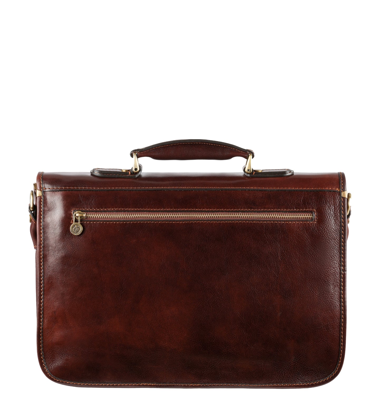 Leather Briefcase Laptop Bag - Illusions