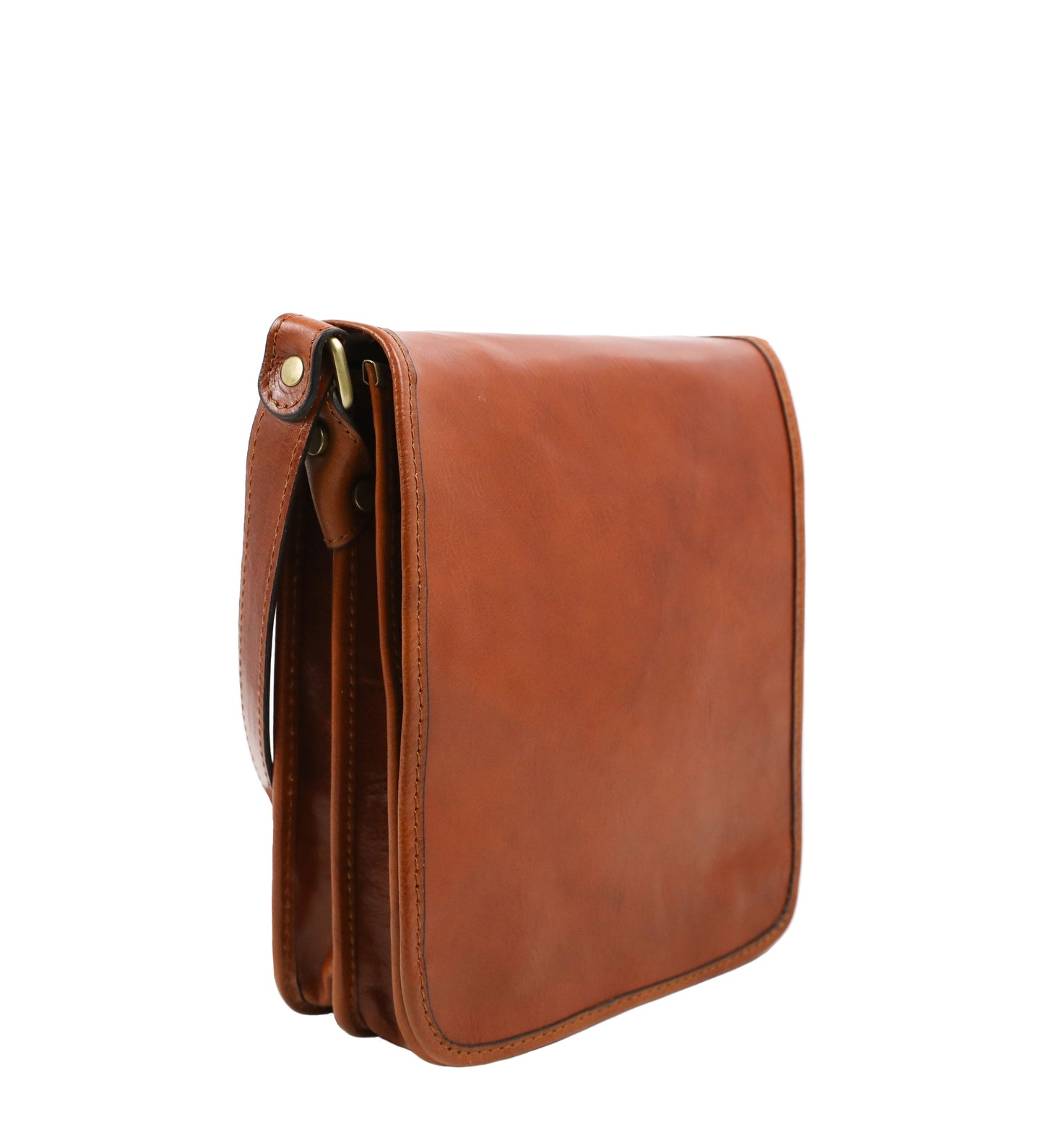 Small Leather Messenger Bag - On The Road