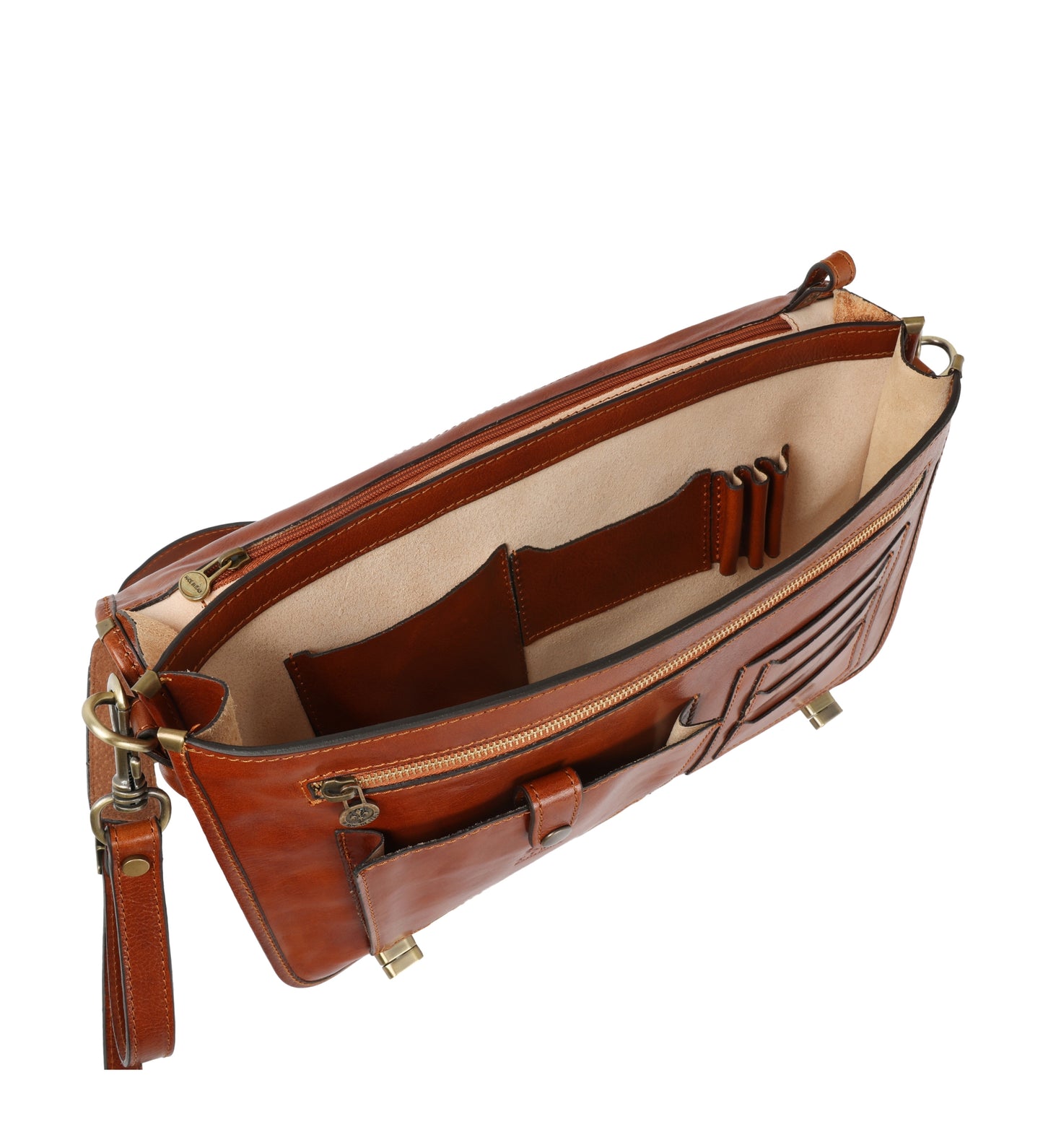 Leather Briefcase Laptop Bag - Illusions