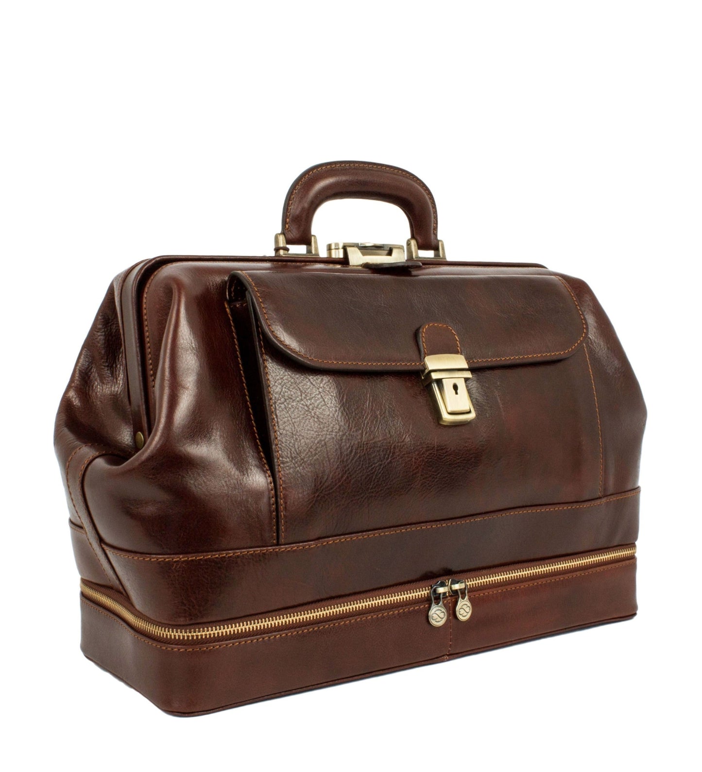 Large Italian Leather Doctor Bag - The Master and Margarita