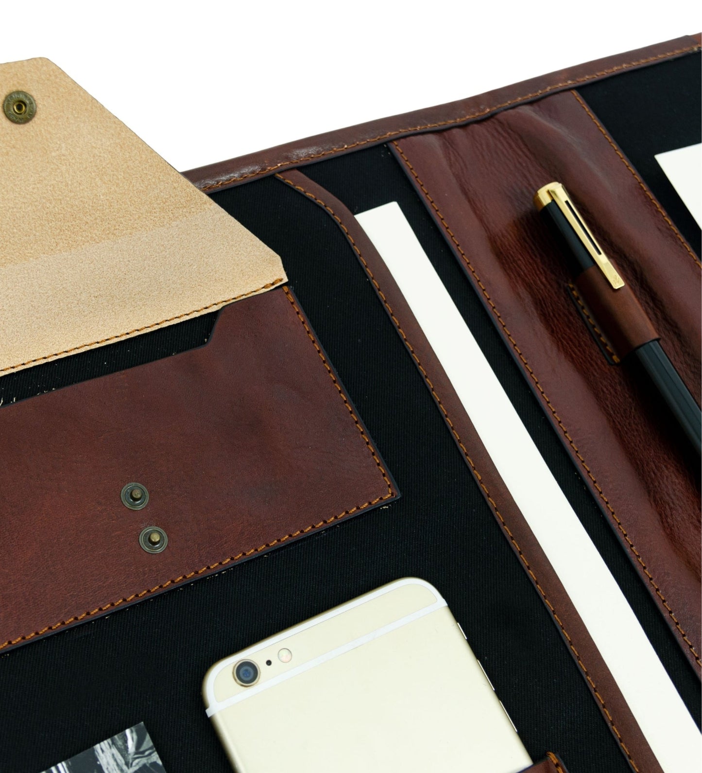 Leather A4 Documents Folder Organizer - The Call of the Wild