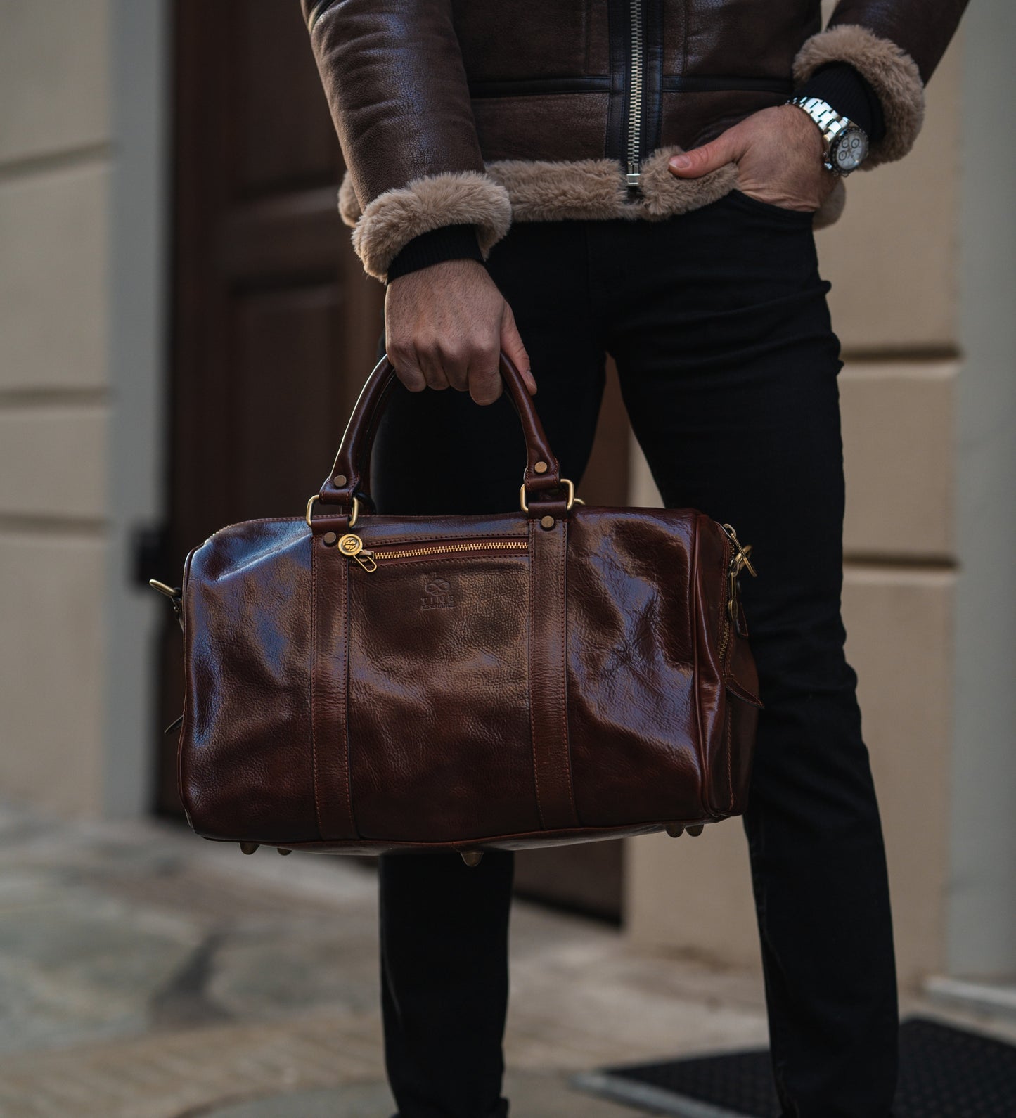 Small Leather Overnight Bag, Duffel Bag - The Ambassadors