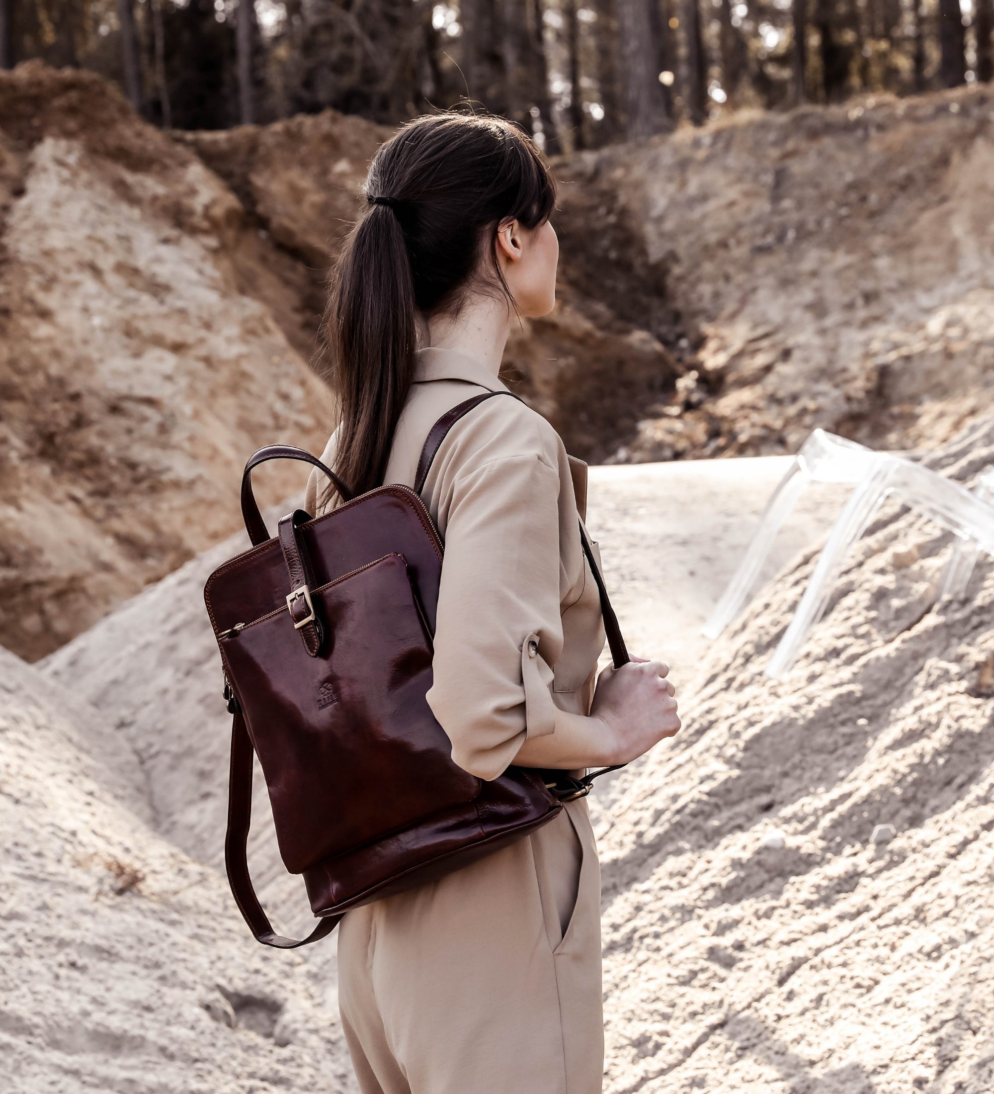 convertable leather backpack travel Womens Convertible Leather Backpack Shoulder Bag