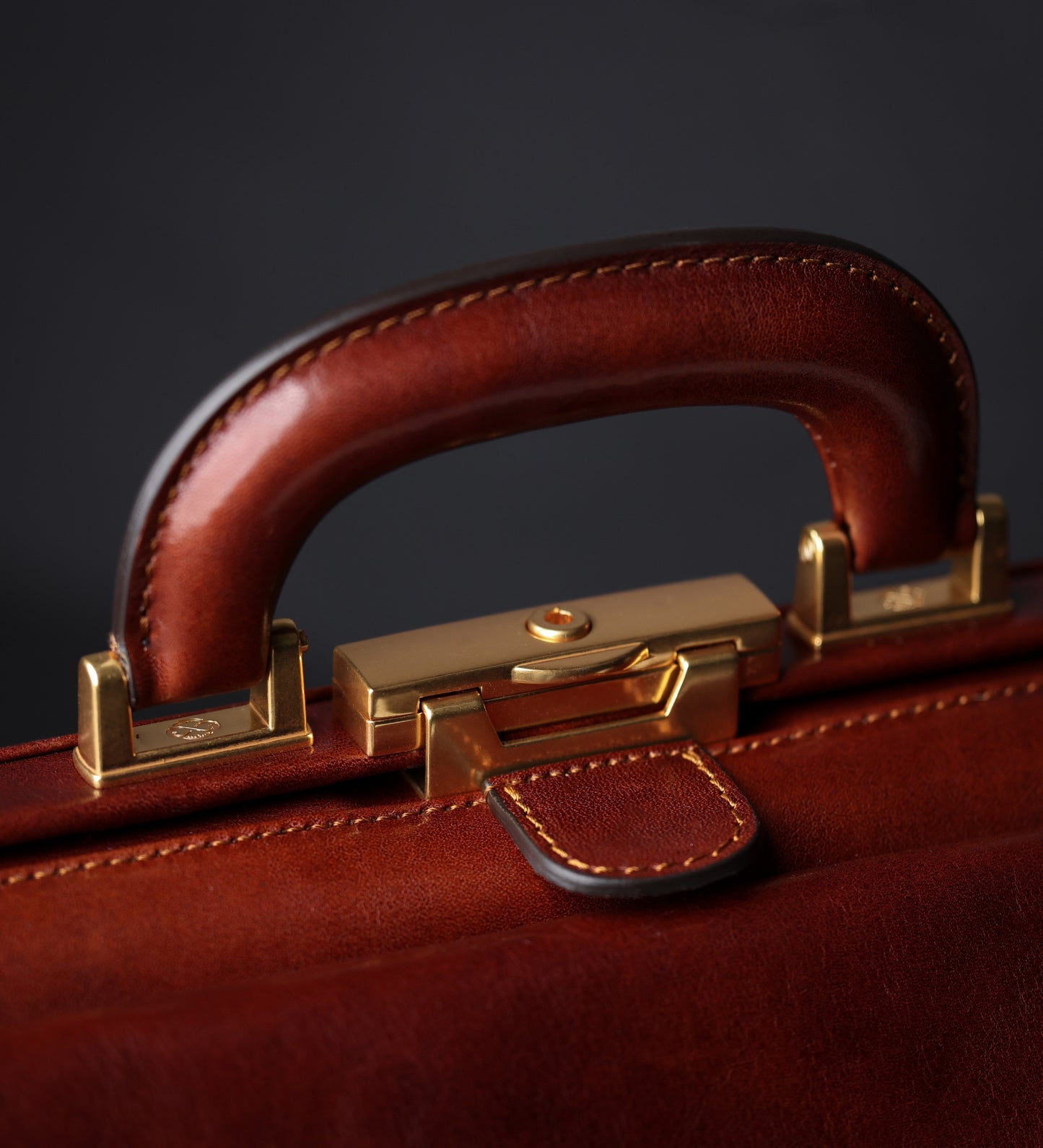 Large Italian Leather Doctor Bag - The Master and Margarita