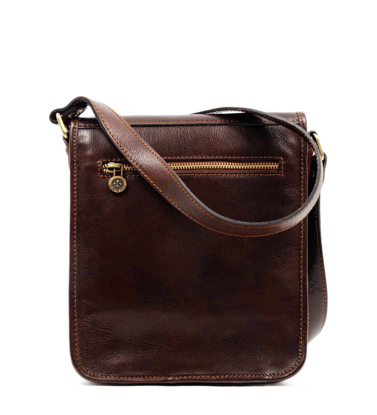 Small Leather Messenger Bag - On The Road