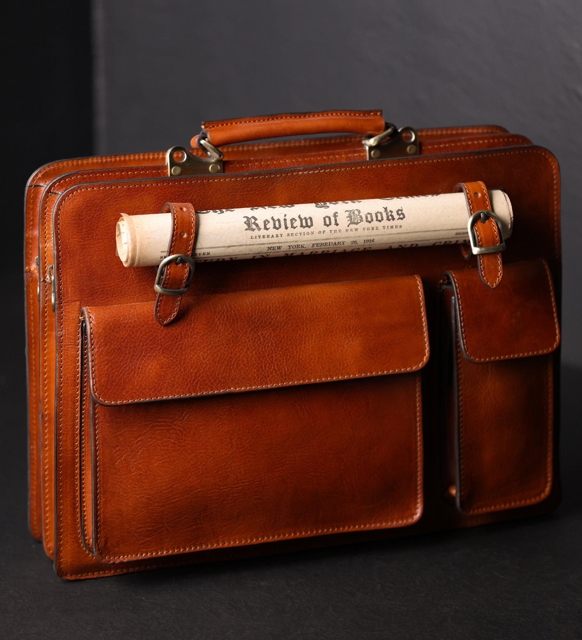 Leather Large Satchel Bag Briefcase - The Prophet