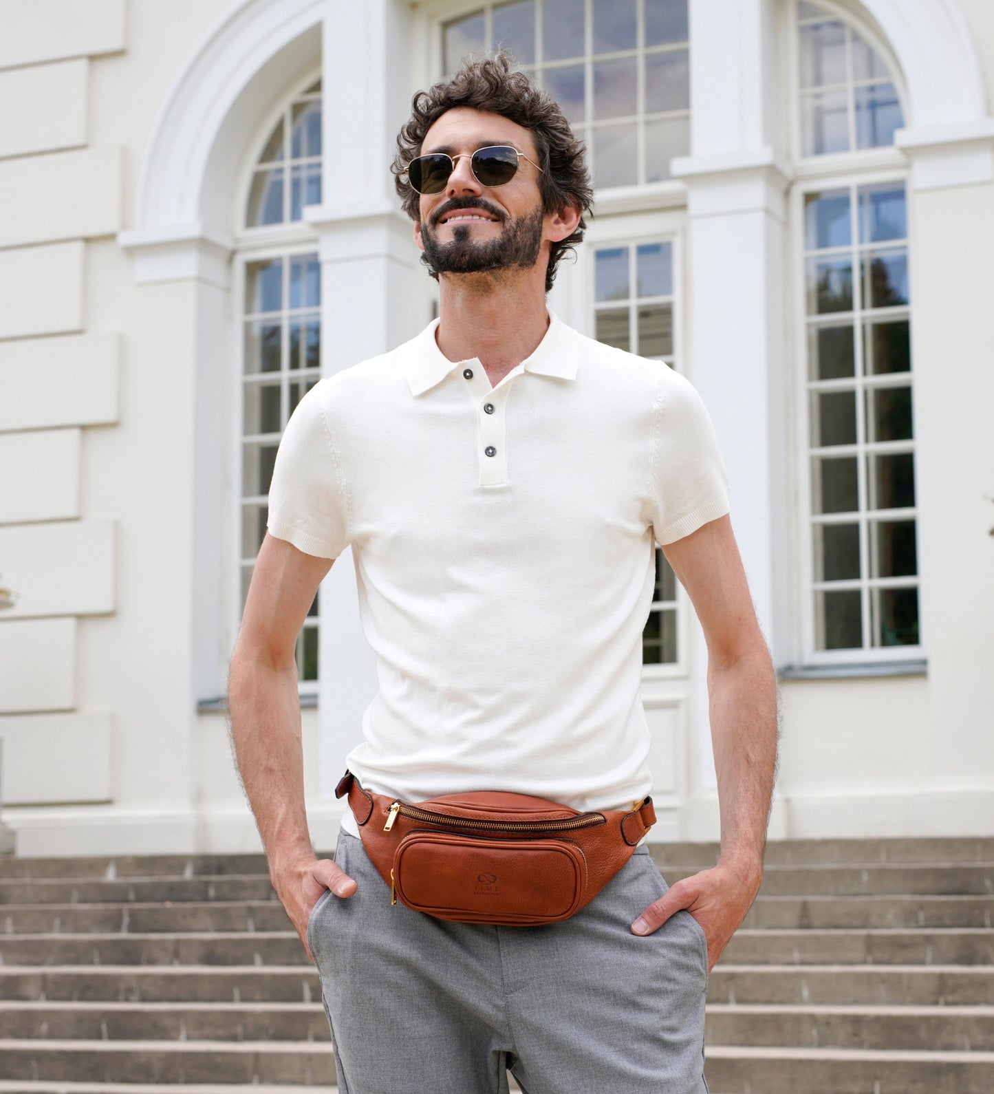 Leather Sling Bag Belly Bag - Independent People