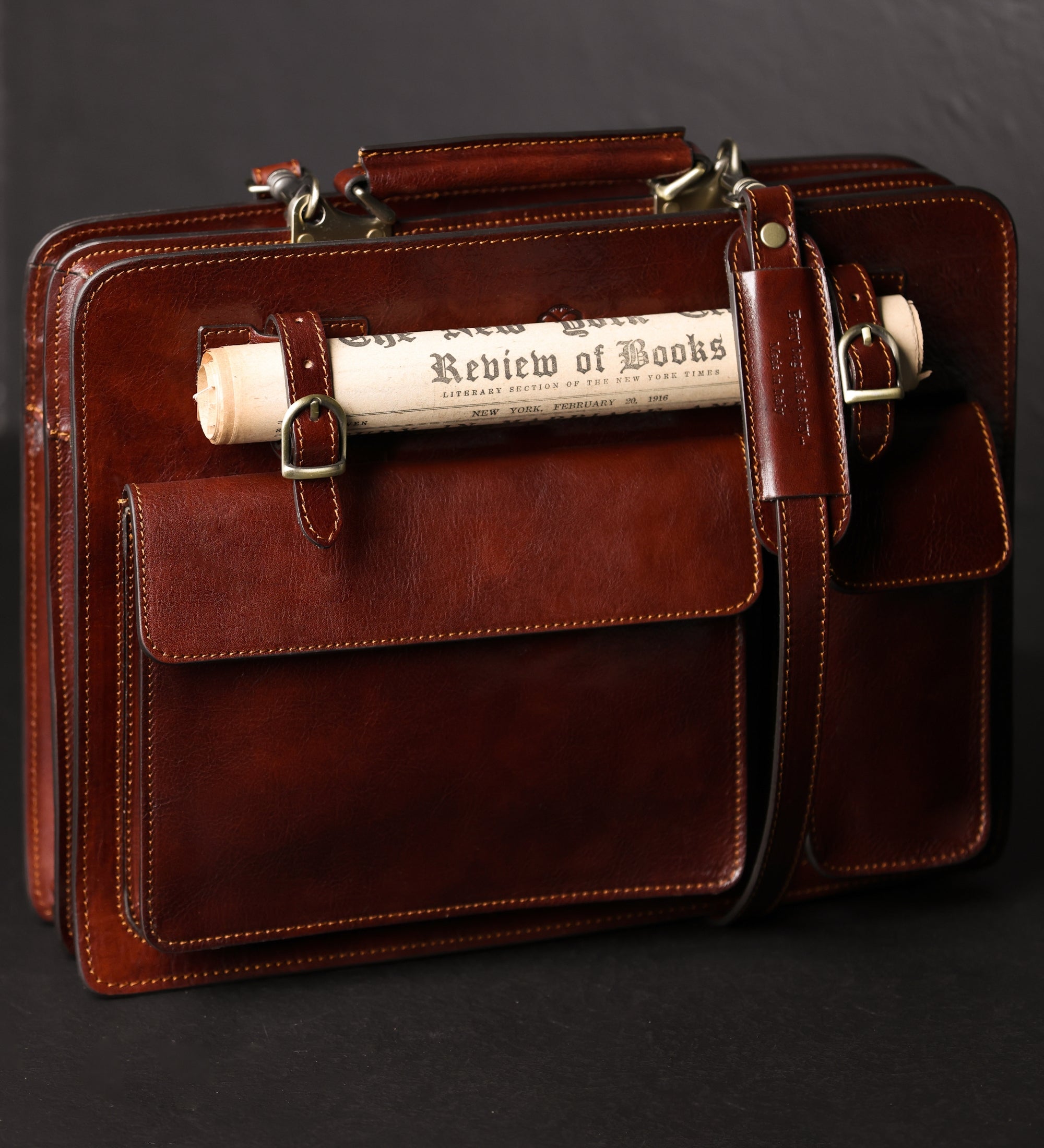 Leather Large Satchel Bag Briefcase - The Prophet