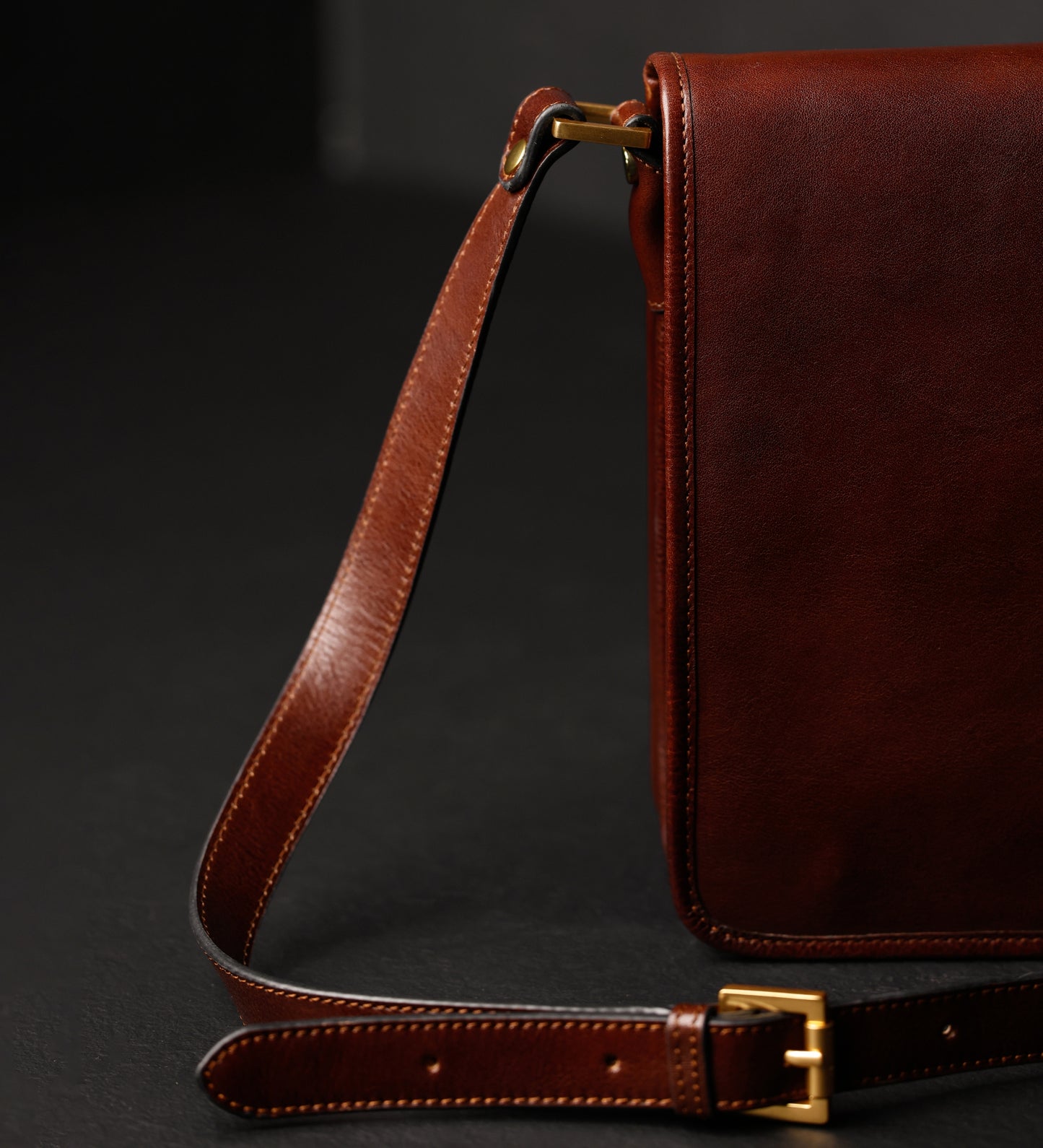 Small Leather Messenger Bag - On The Road