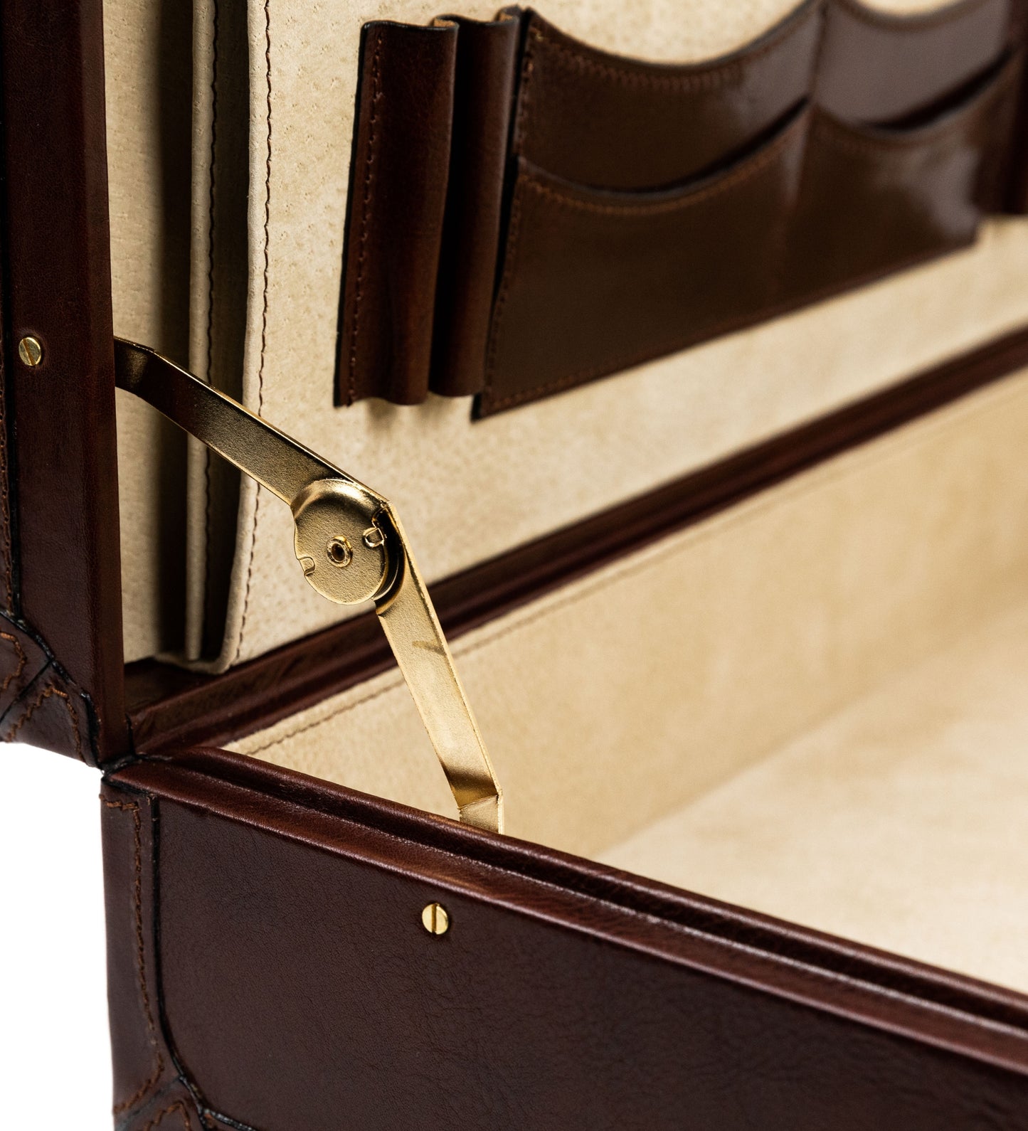 Small Leather Attaché Case Briefcase - The House of Mirth