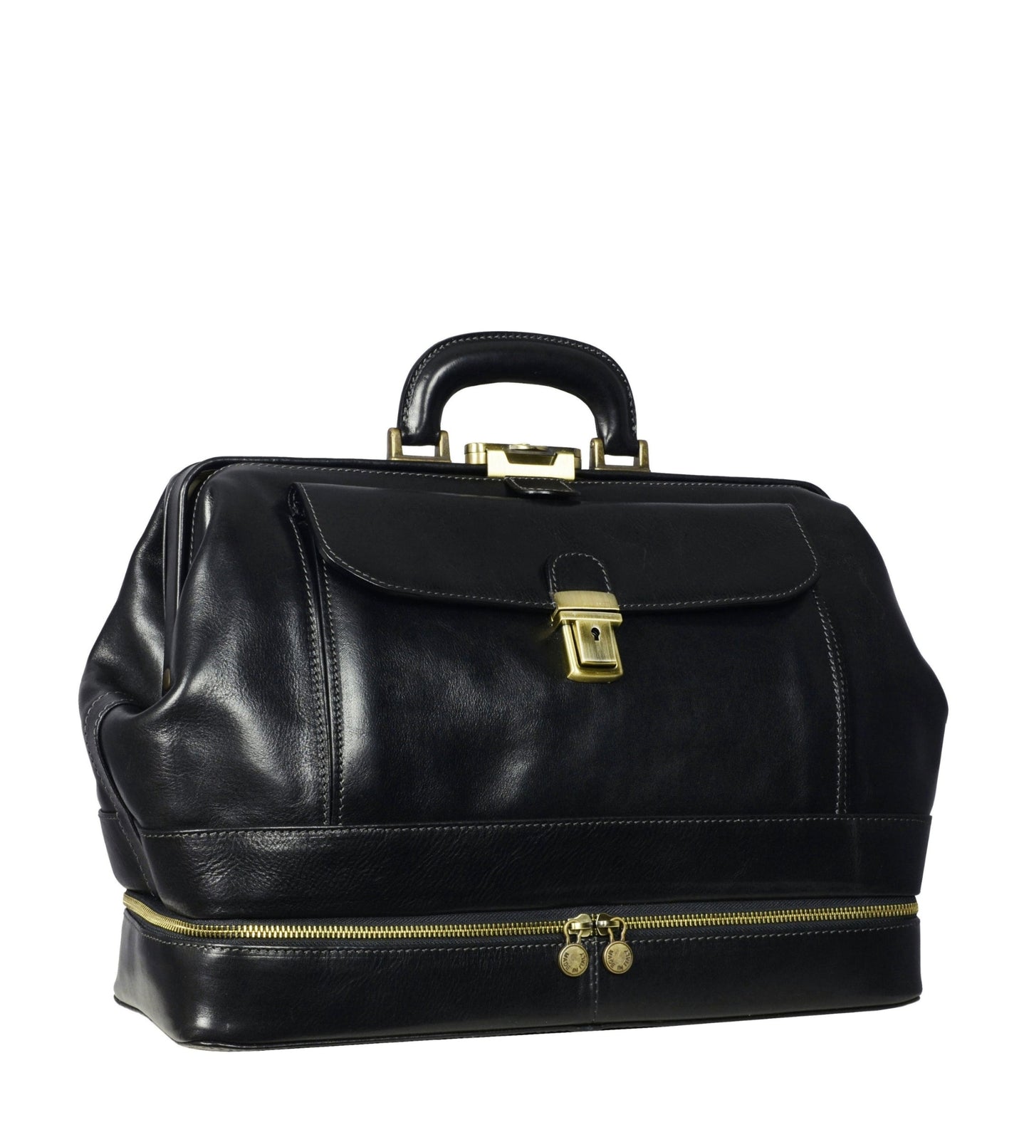 Large Italian Leather Doctor Bag - The Master and Margarita