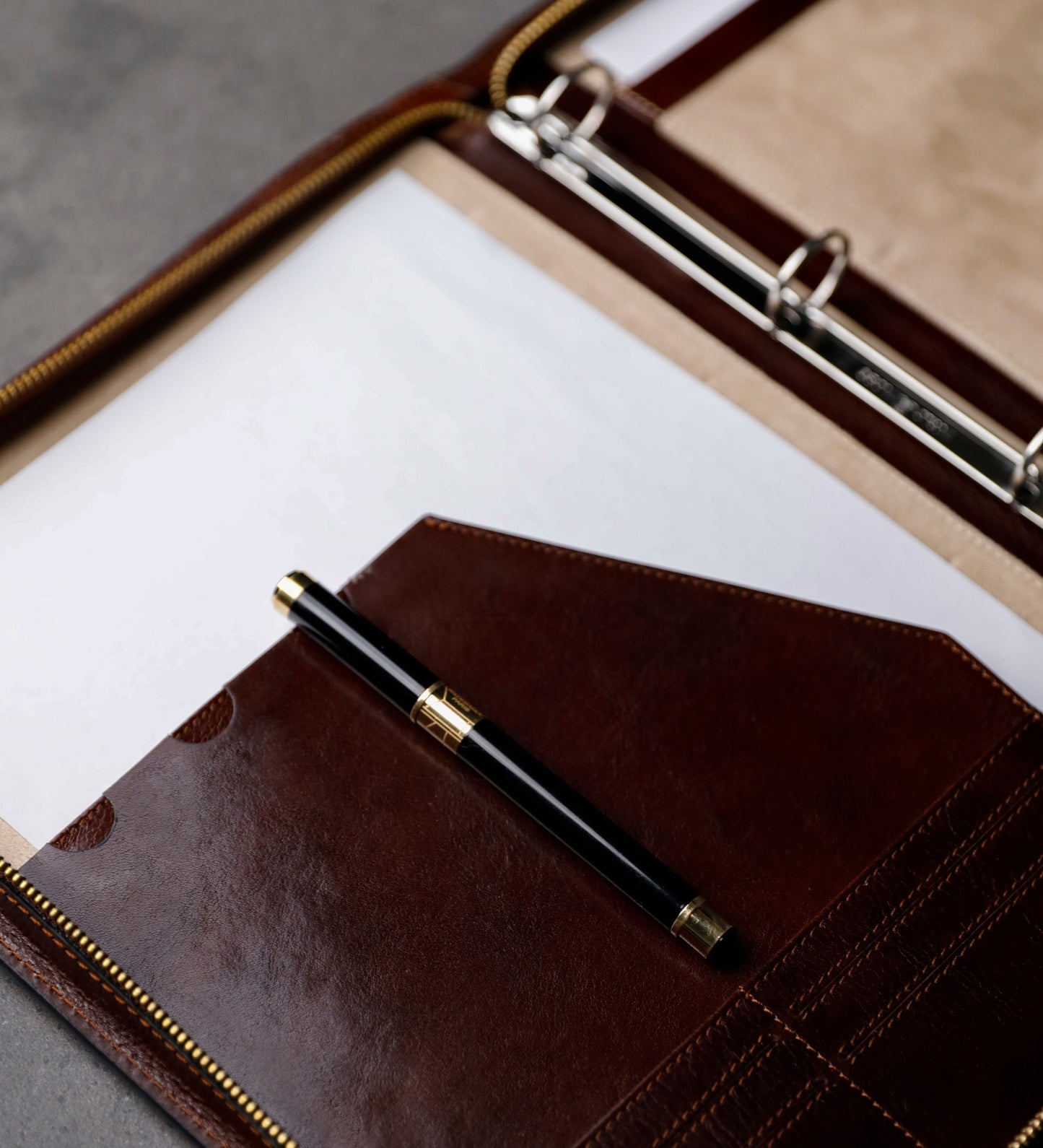 Leather Portfolio with Binder - Joy in the Morning