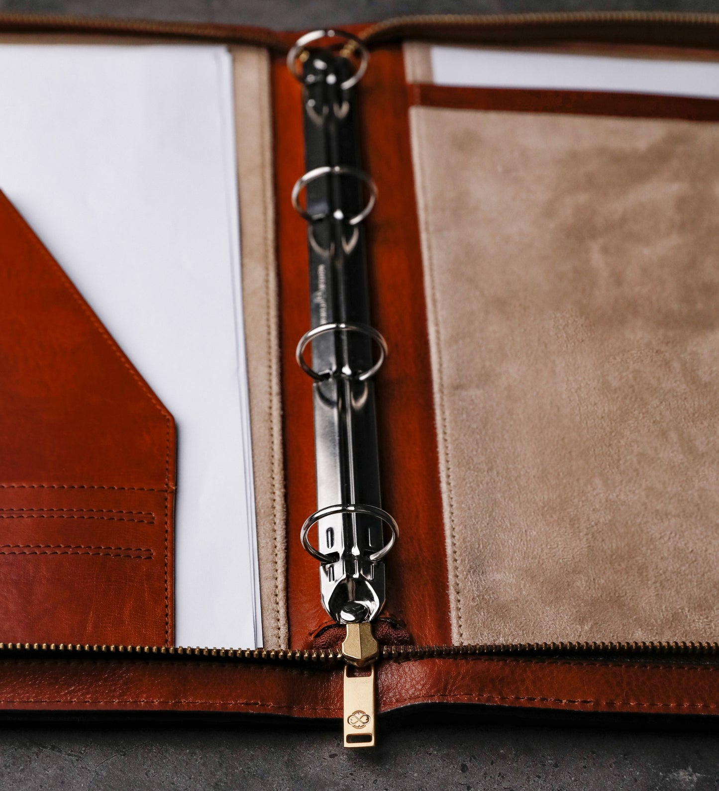 Leather Portfolio with Binder - Joy in the Morning