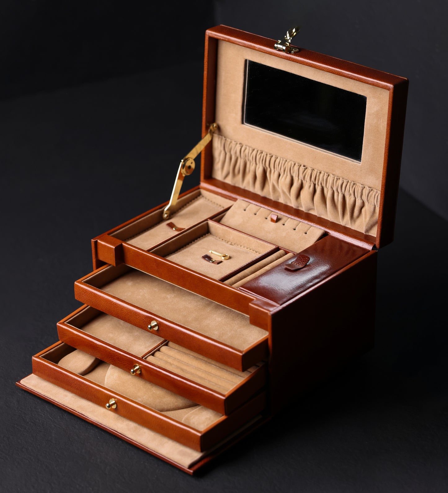 Large Leather Jewelry Box for Women - The Portrait of a Lady