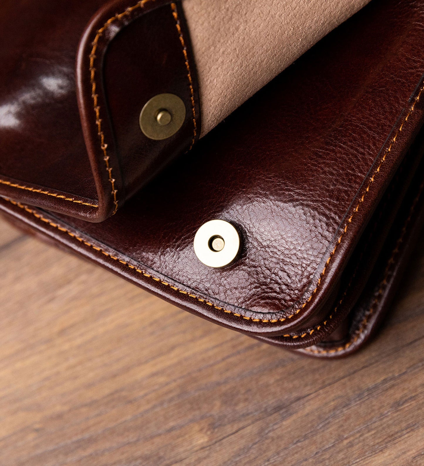 Small Leather Messenger Bag - On The Road