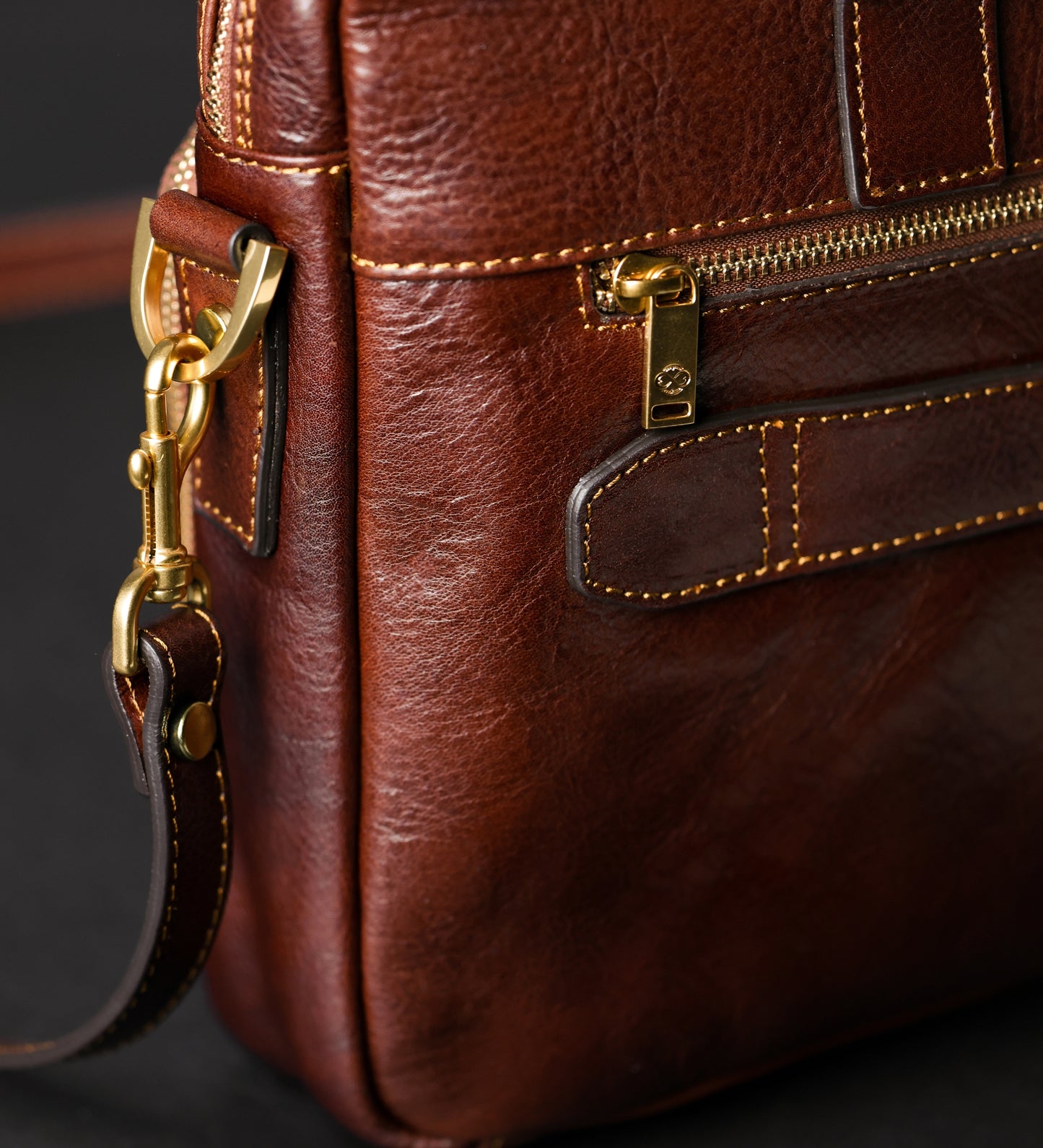 Leather Briefcase Laptop Bag - Orlando