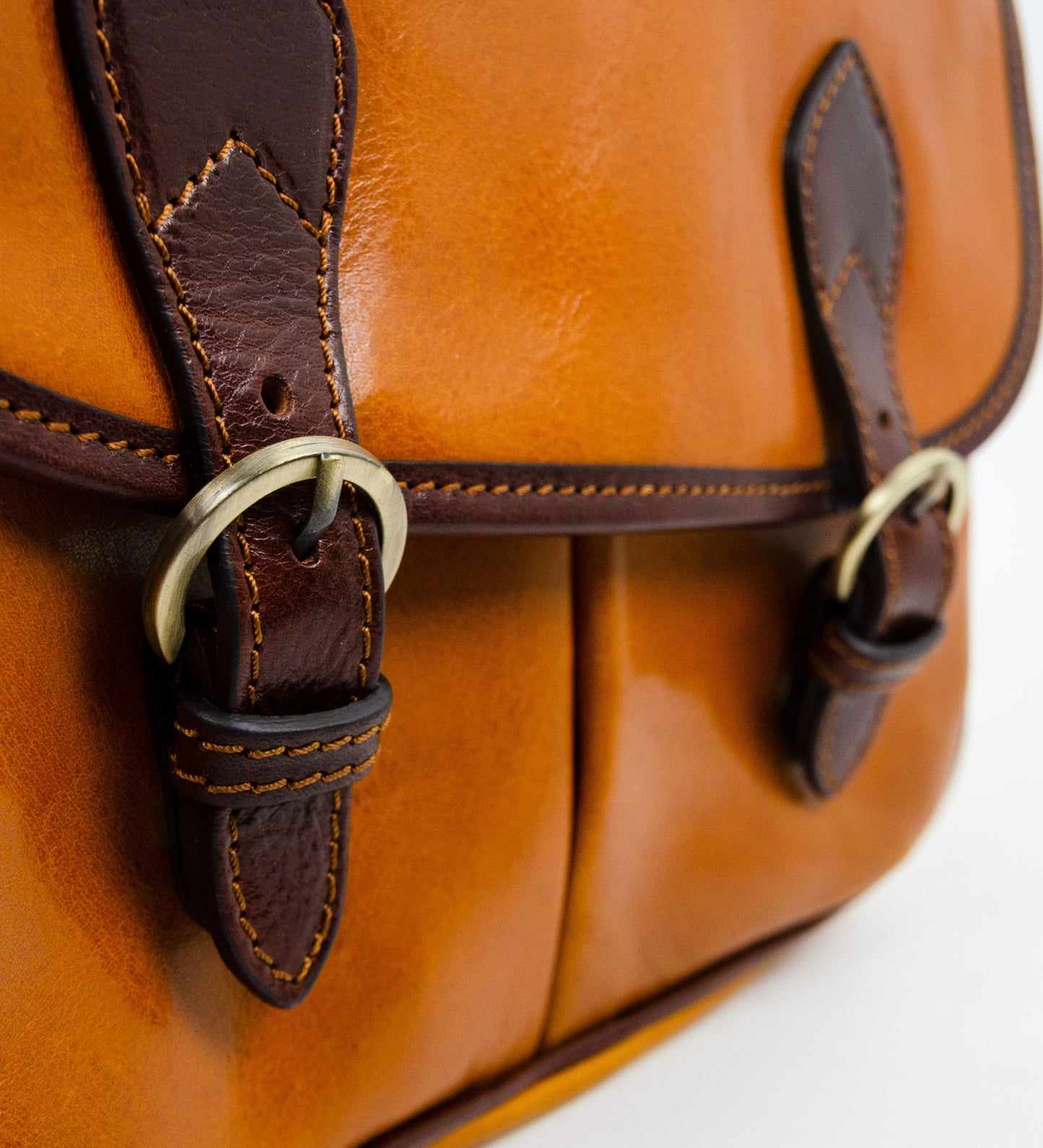 Womens Leather Saddle Bag - The Paris Wife