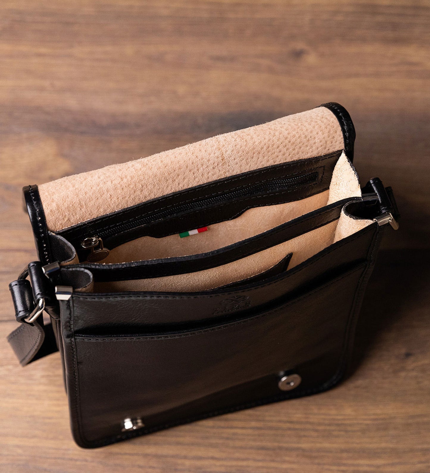 Small Leather Messenger Bag - On The Road