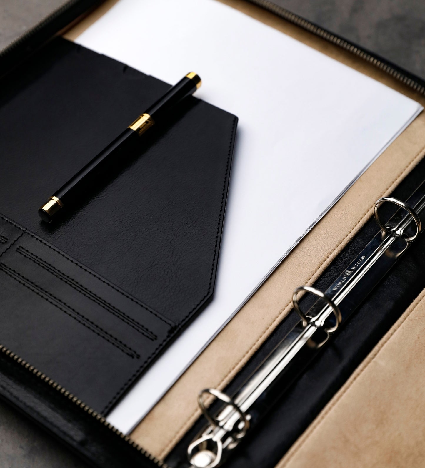 Leather Portfolio with Binder - Joy in the Morning