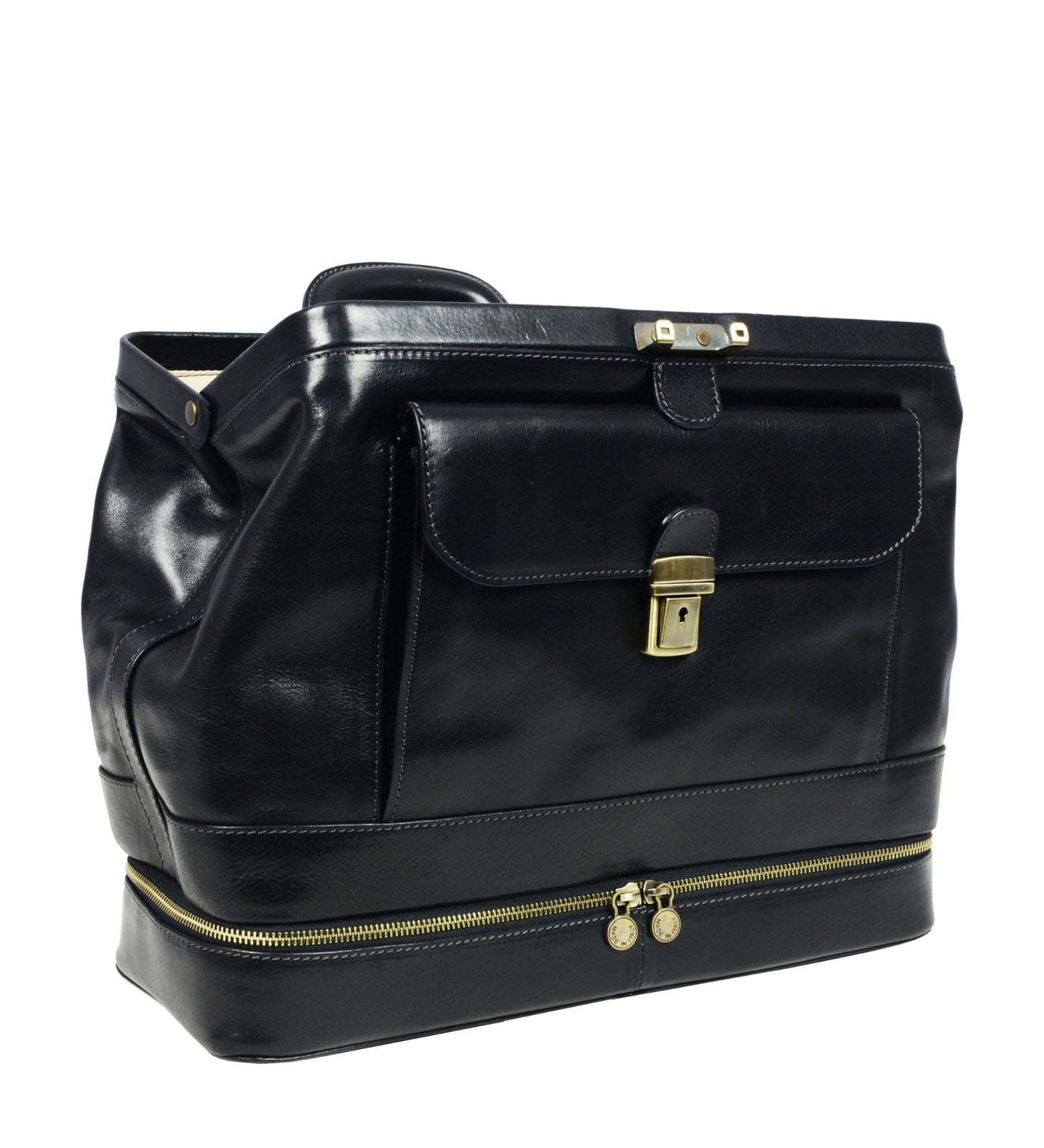 Large Italian Leather Doctor Bag - The Master and Margarita