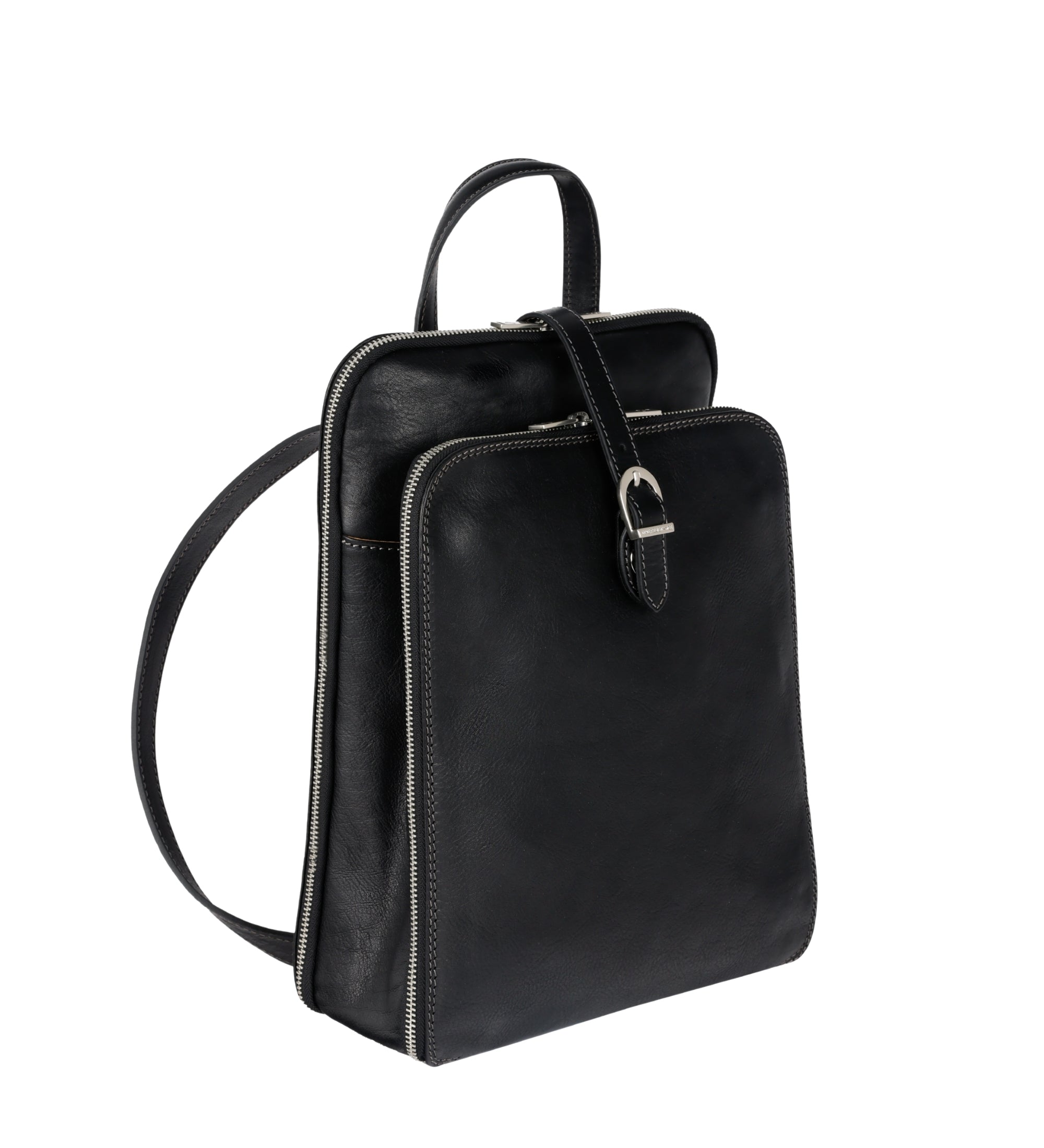 Womens Convertible Leather Backpack Shoulder Bag - Clarissa