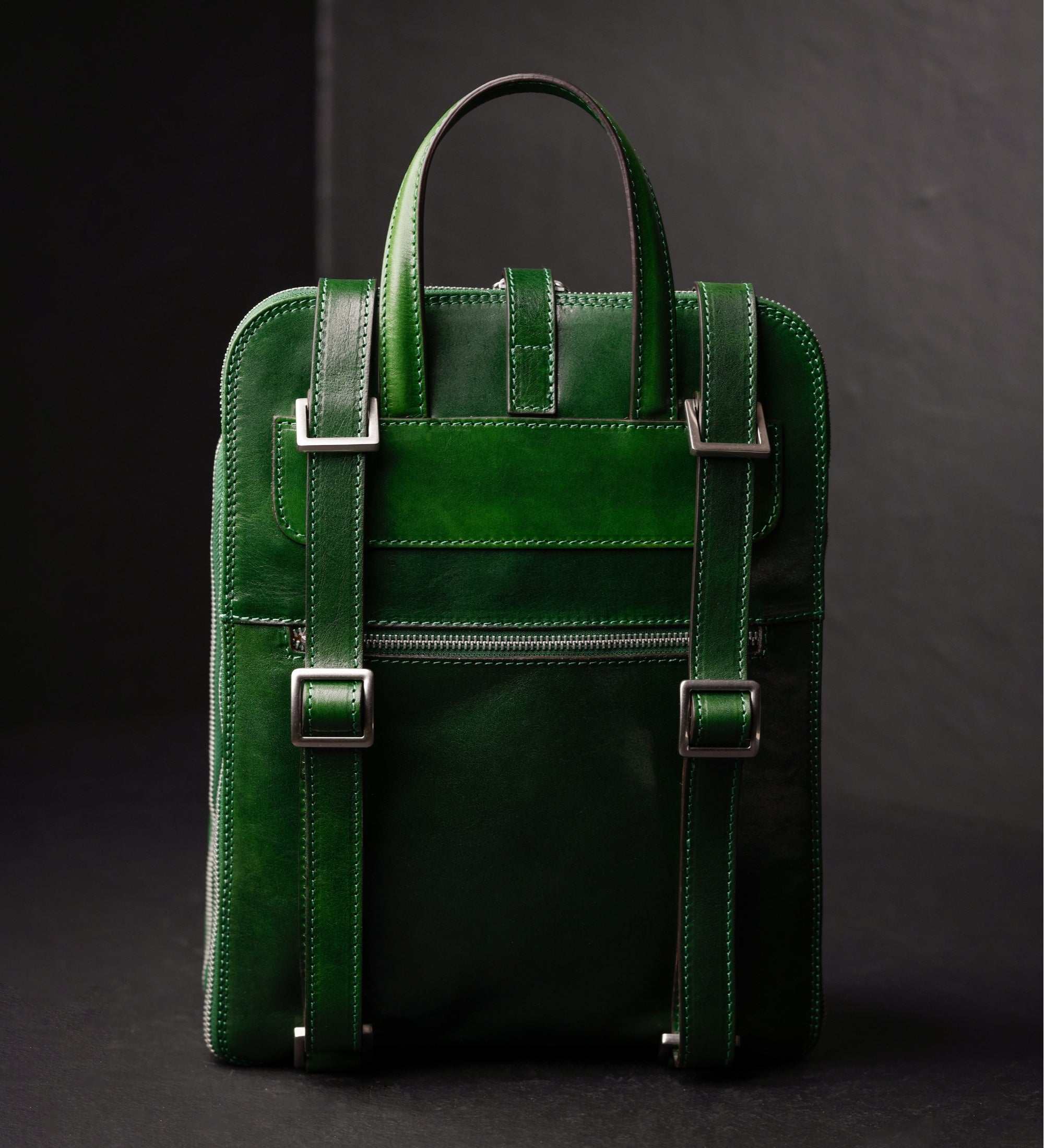 Womens Convertible Leather Backpack Shoulder Bag - Clarissa