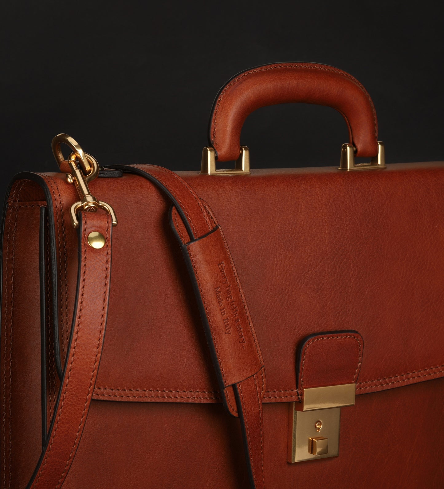 Womens Leather Briefcase - The Sound of the Mountain